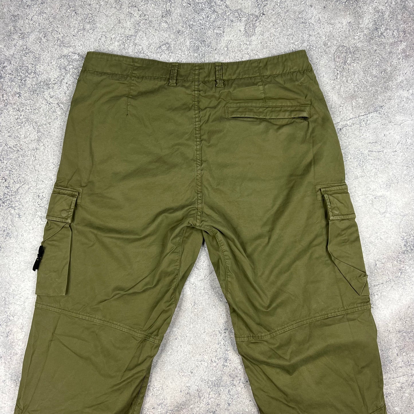 Stone Island Khaki Cargo Trousers W34”