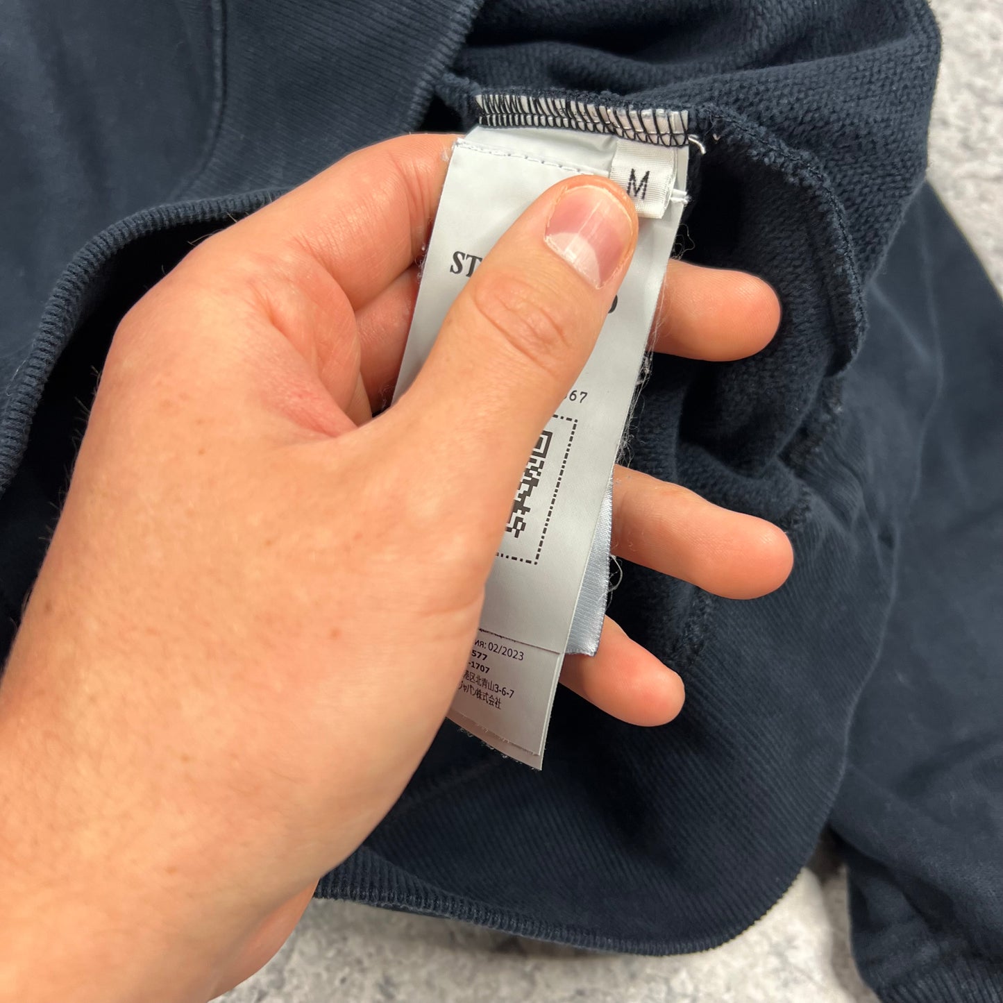 Stone Island Navy Multi Pocket Sweatshirt Medium 22.5”