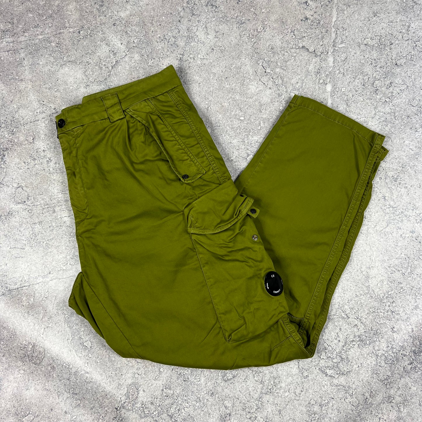 CP Company Green Lens Loose Fit Cargo Trousers Size 54- W38”
