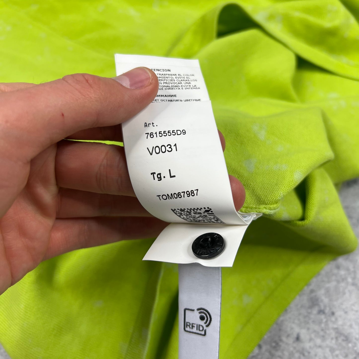 Stone Island Lime OVD Knit Sweatshirt Large 22.75”