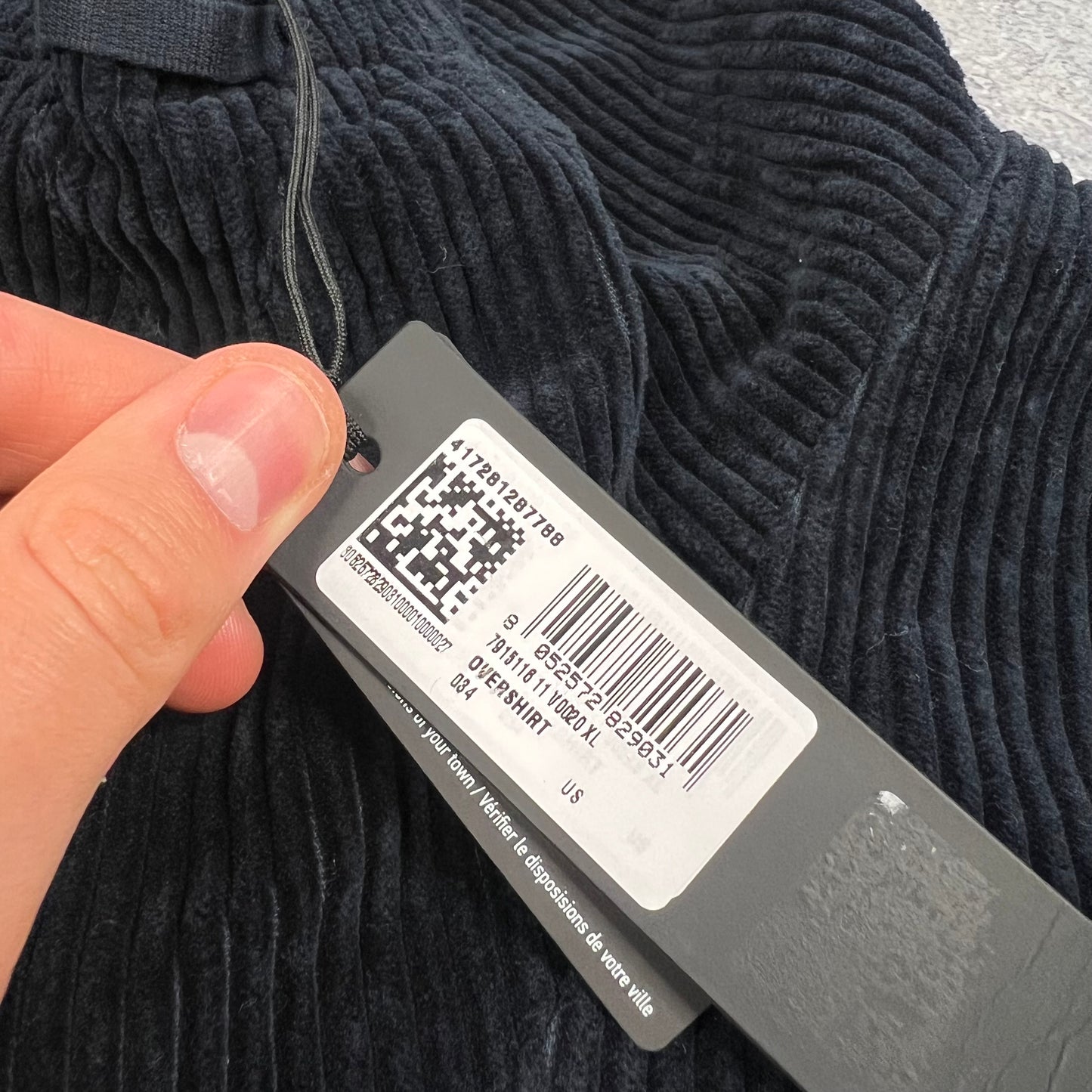 Stone Island Navy Corduroy Smock XL BNWT 27”
