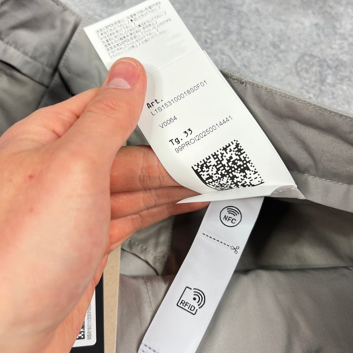 Stone Island Ghost Grey Trousers W33-34” BNWT