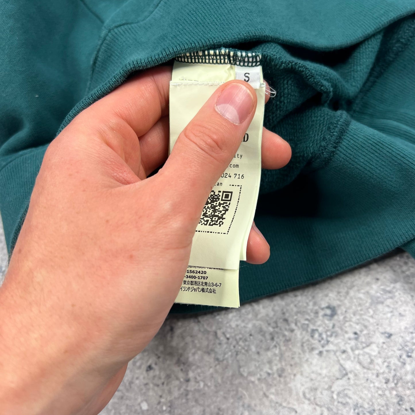 Stone Island Petrol Green Sweatshirt Small 20.5” BNWT