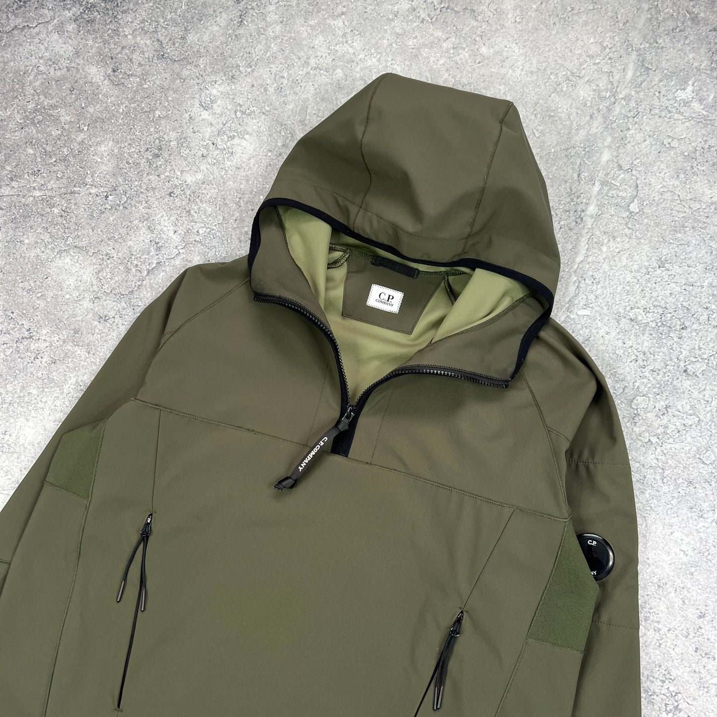 CP Company Khaki Softshell Lens Smock 46- M 22.5”