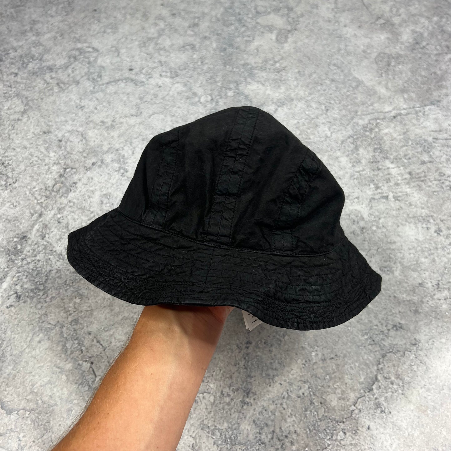 CP Company Black Bucket Hat Large
