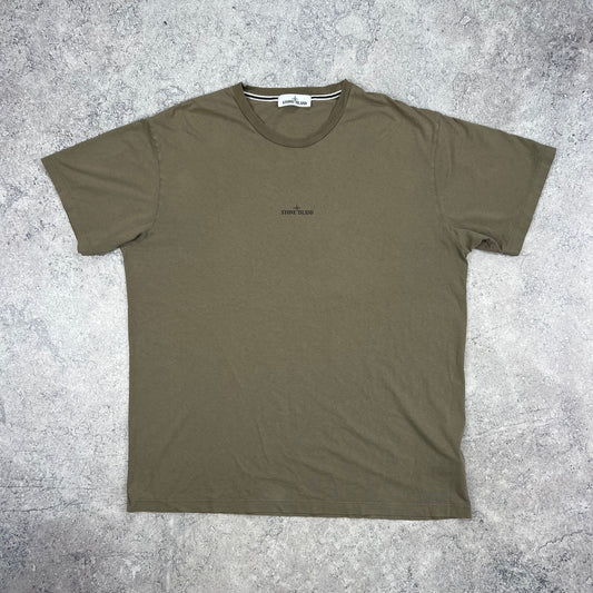 Stone Island Khaki Logo T-Shirt 3XL 25.5”
