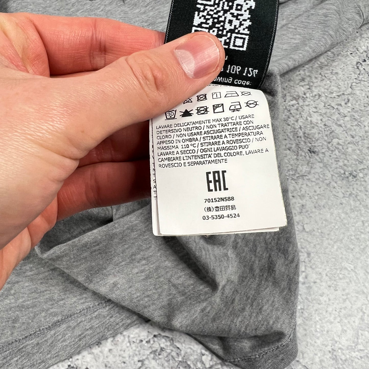 Stone Island Grey Reflective Logo T-Shirt XL 22.5”