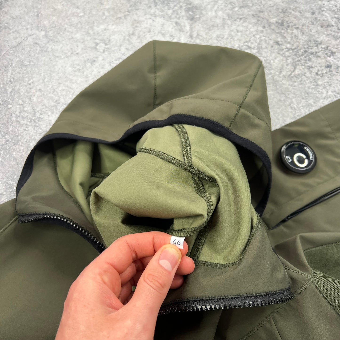 CP Company Khaki Softshell Lens Smock 46- M 22.5”