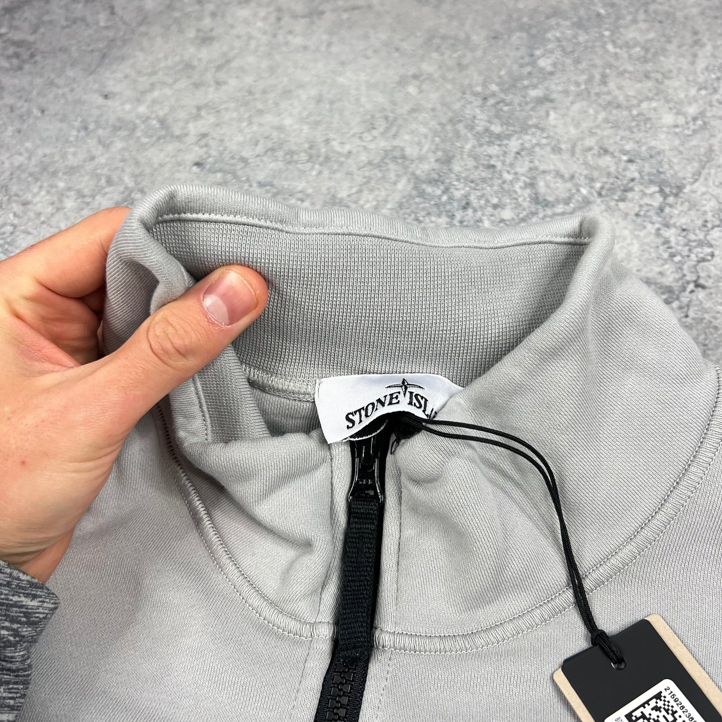 Stone Island Light Grey Quarter Zip Sweatshirt XXL 26.5” BNWT