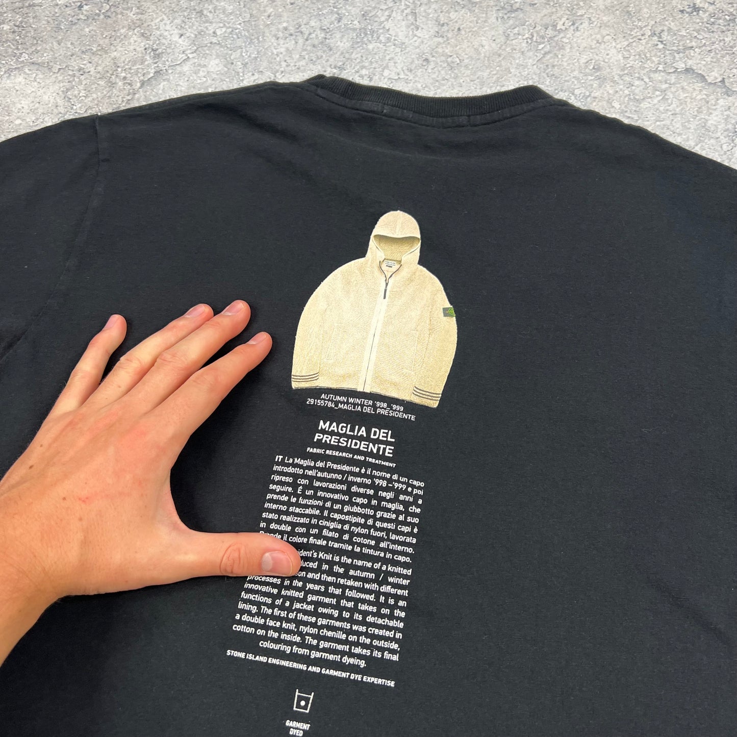 Stone Island Black Archivio T-Shirt Medium 19.5”