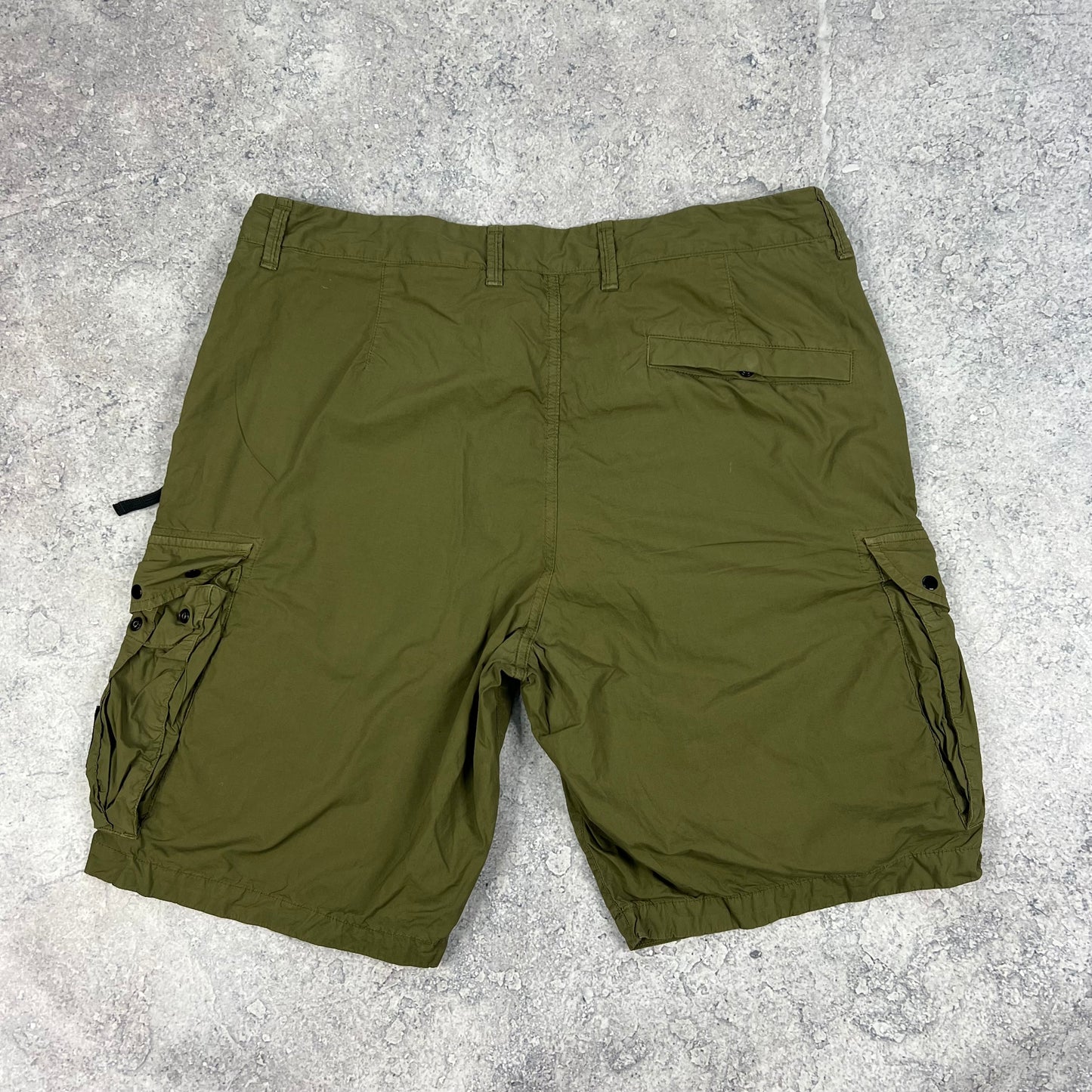 Stone Island Khaki Cargo Shorts W34”
