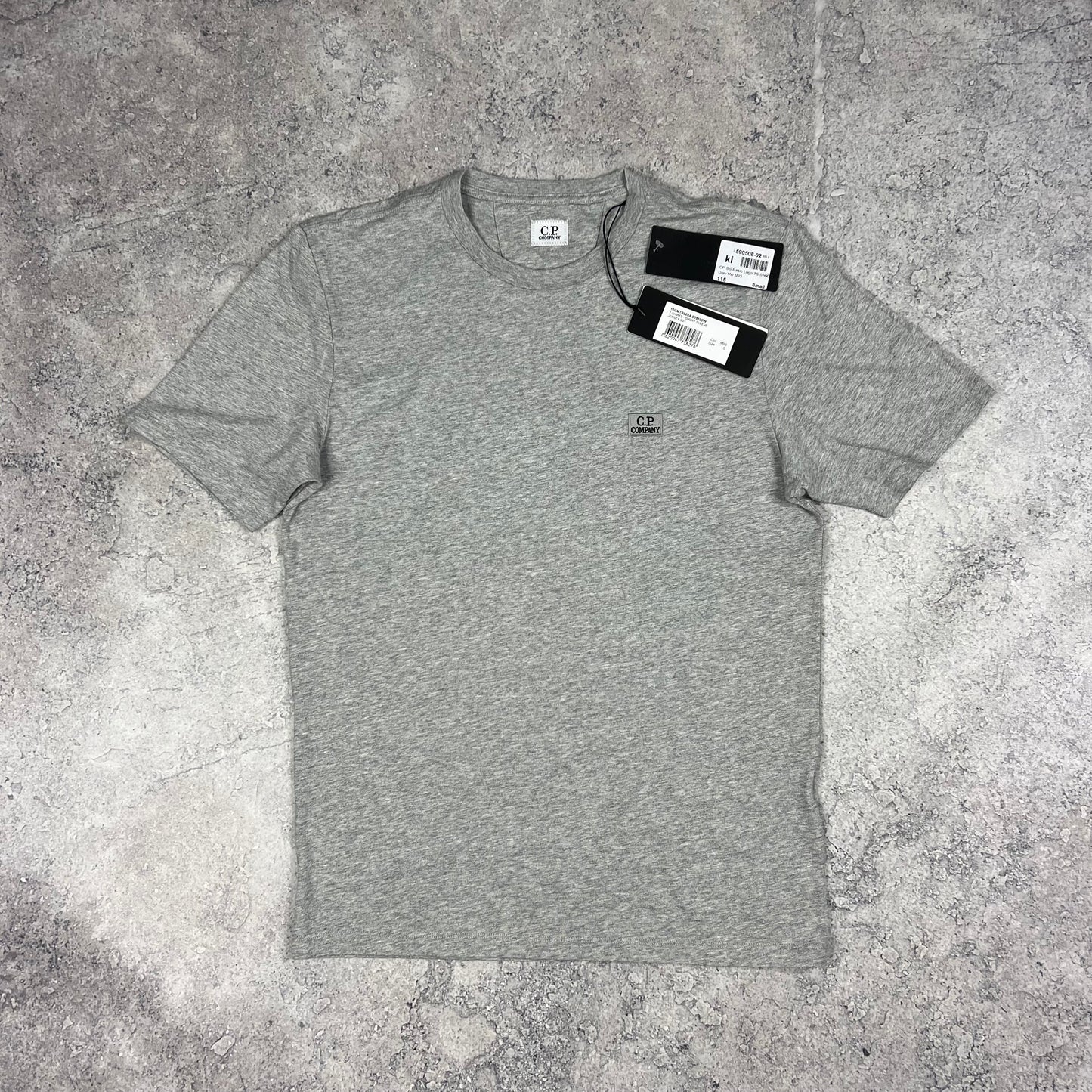 CP Company Grey Logo Patch T-Shirt Small 19.75” BNWT