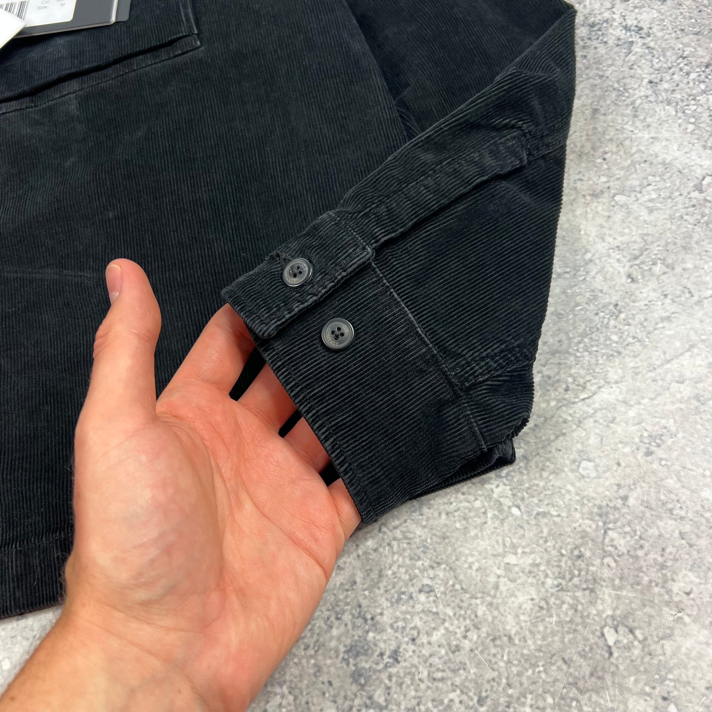 CP Company Black Corduroy Lens Overshirt Medium 20.75” BNWT