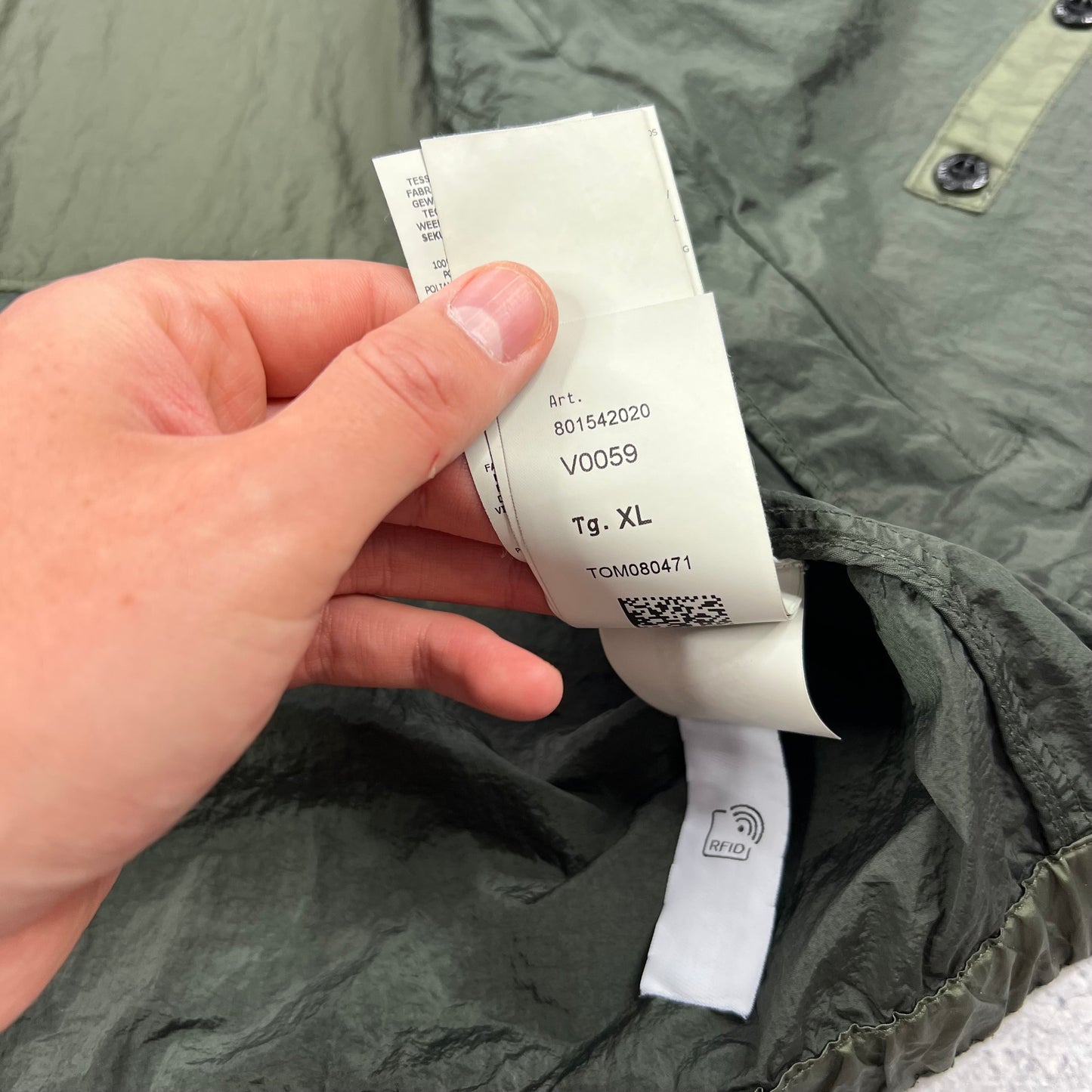 Stone Island Khaki Nylon Metal Watro Jacket XL 23.75” BNWT