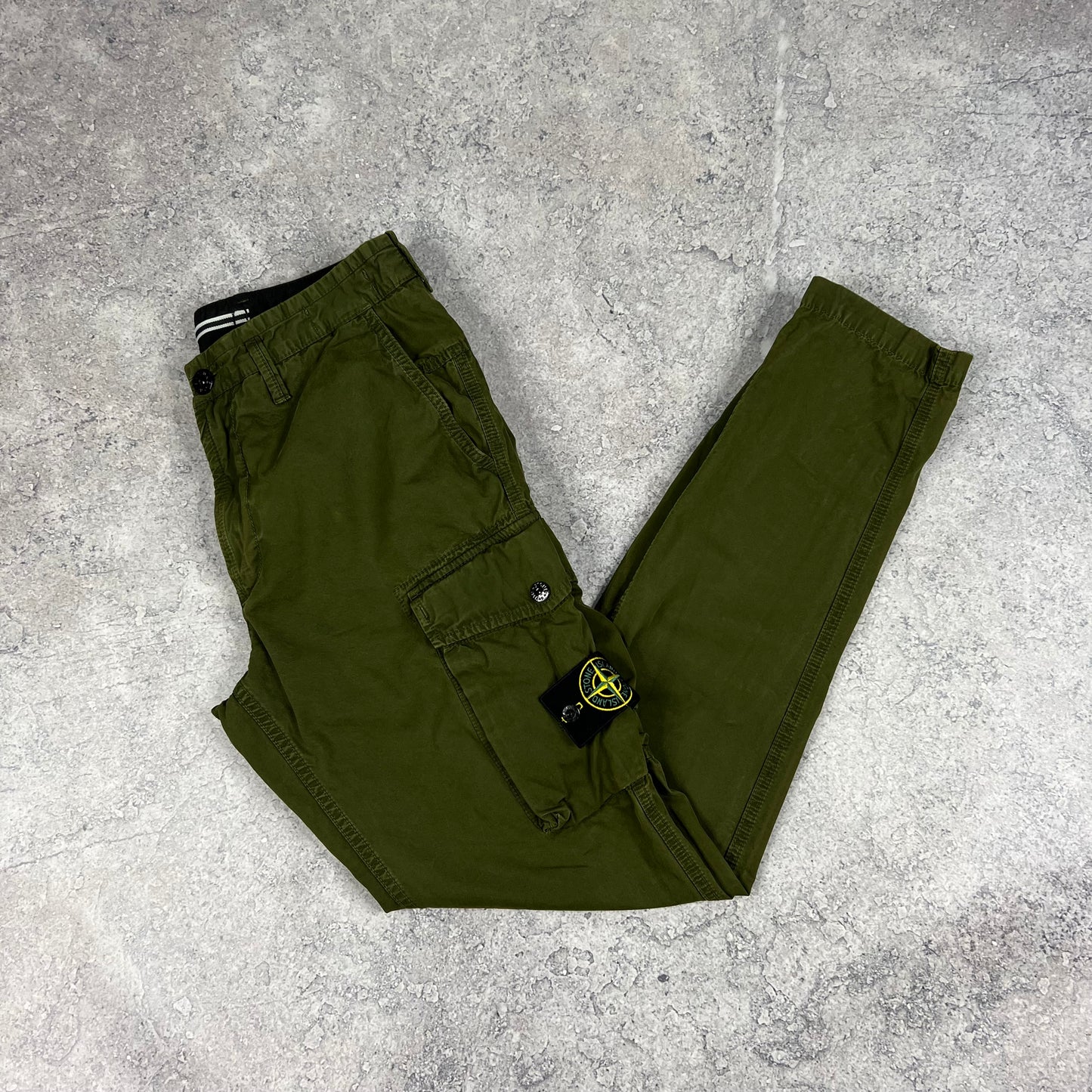 Stone Island Khaki Cargo Trousers W30”