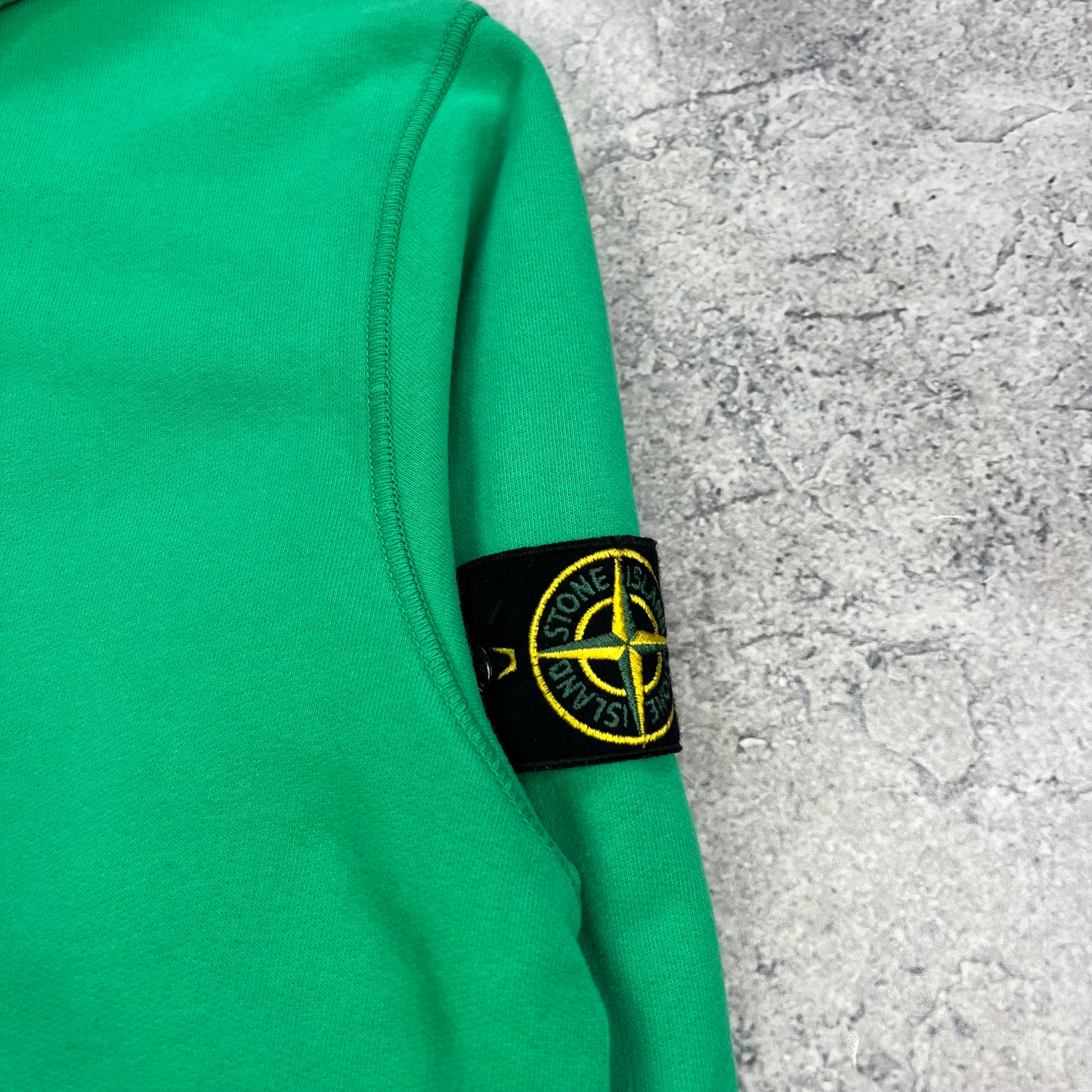 Stone Island Green FZ Hoodie Medium 22.25”