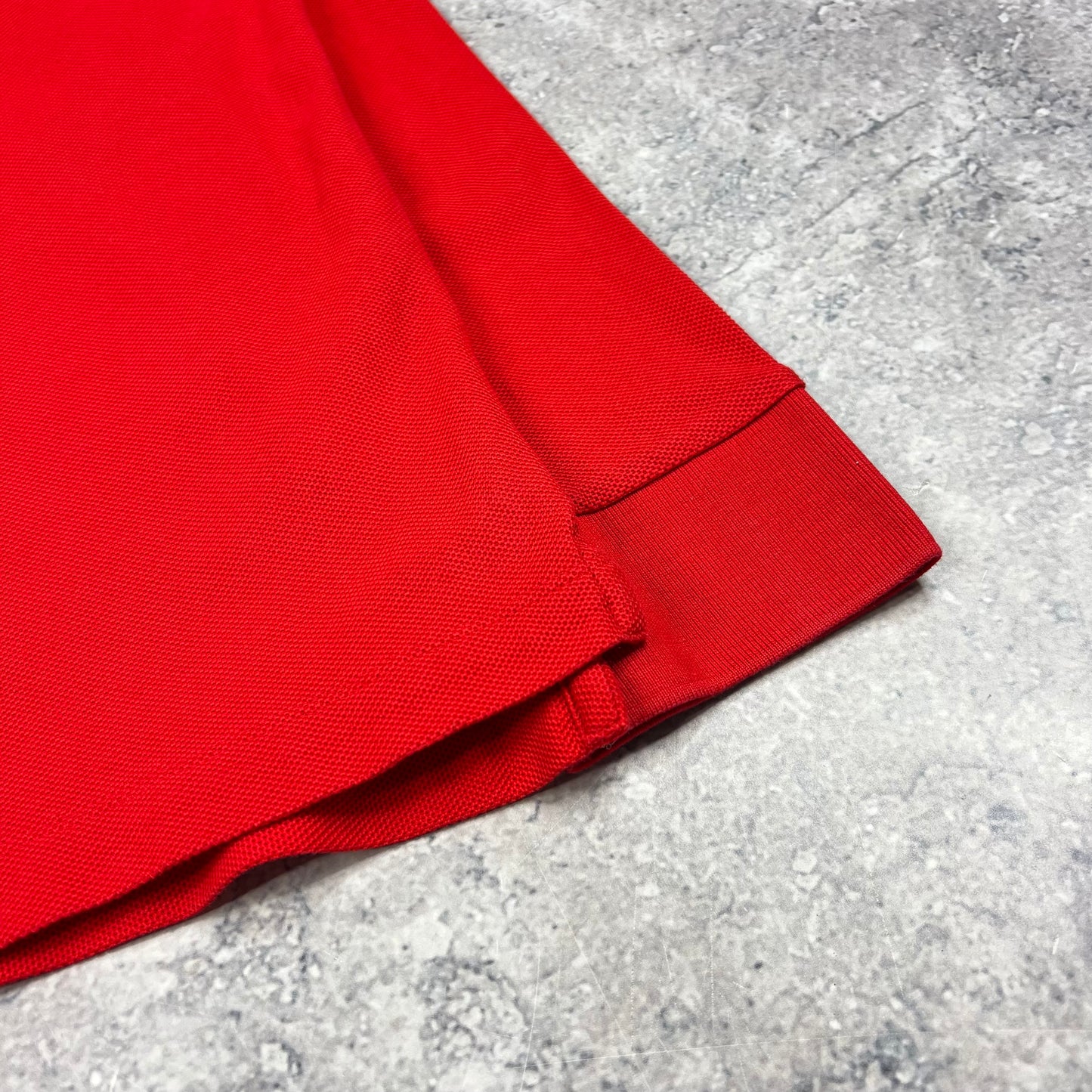 Burberry Red Long Sleeve Polo Shirt Large 21.25”
