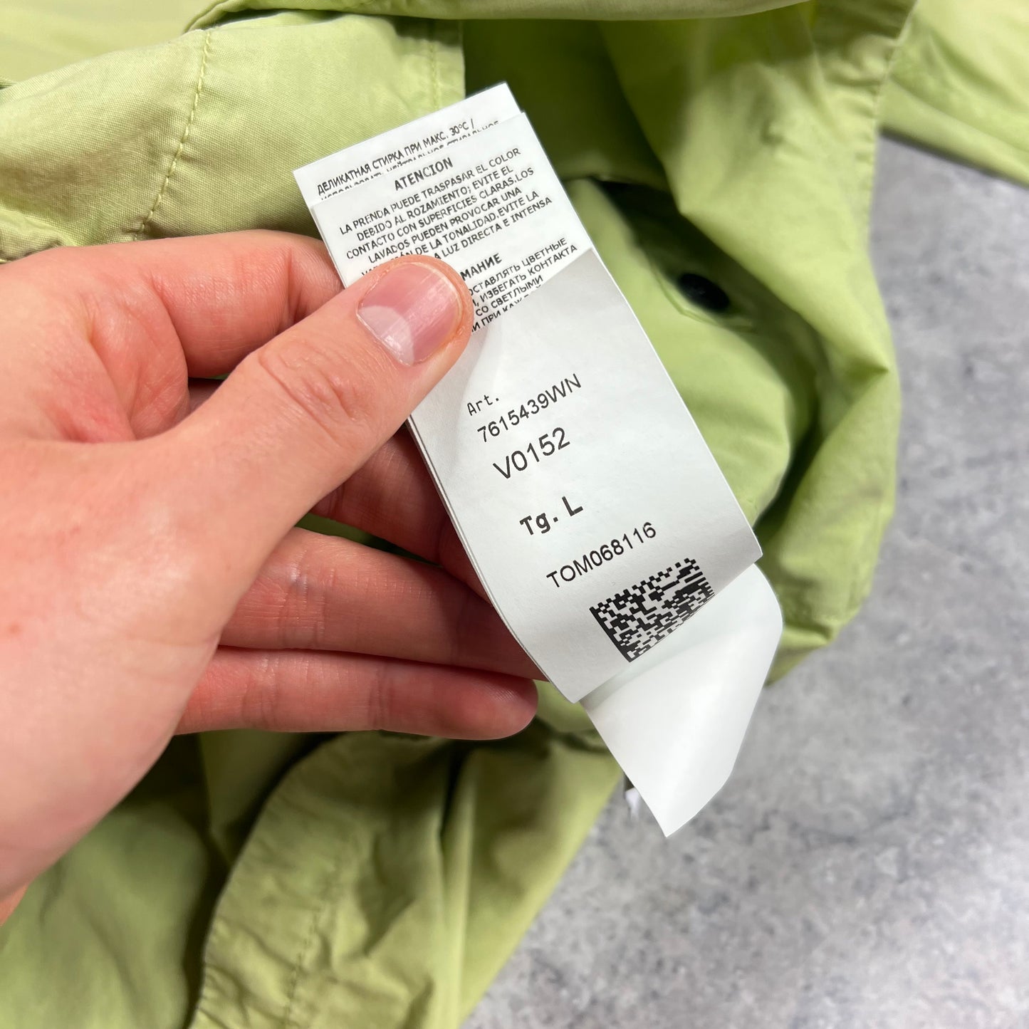 Stone Island Green Tela Smerigliata Jacket Large 22.5”