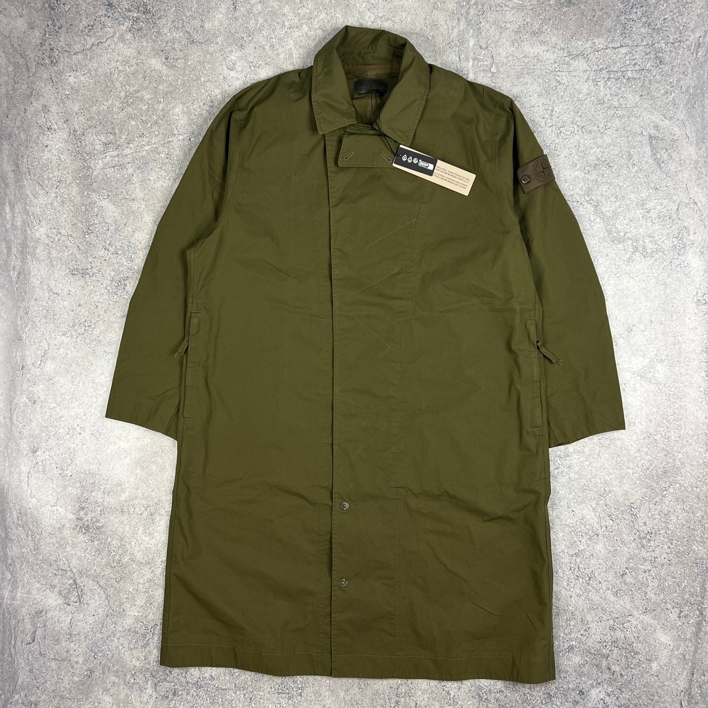 Stone Island Ghost Khaki O Ventile Mac Jacket XL 26” BNWT