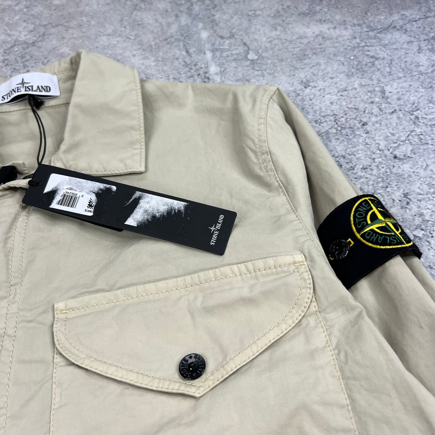 Stone Island Beige Overshirt Small 20.5” BNWT