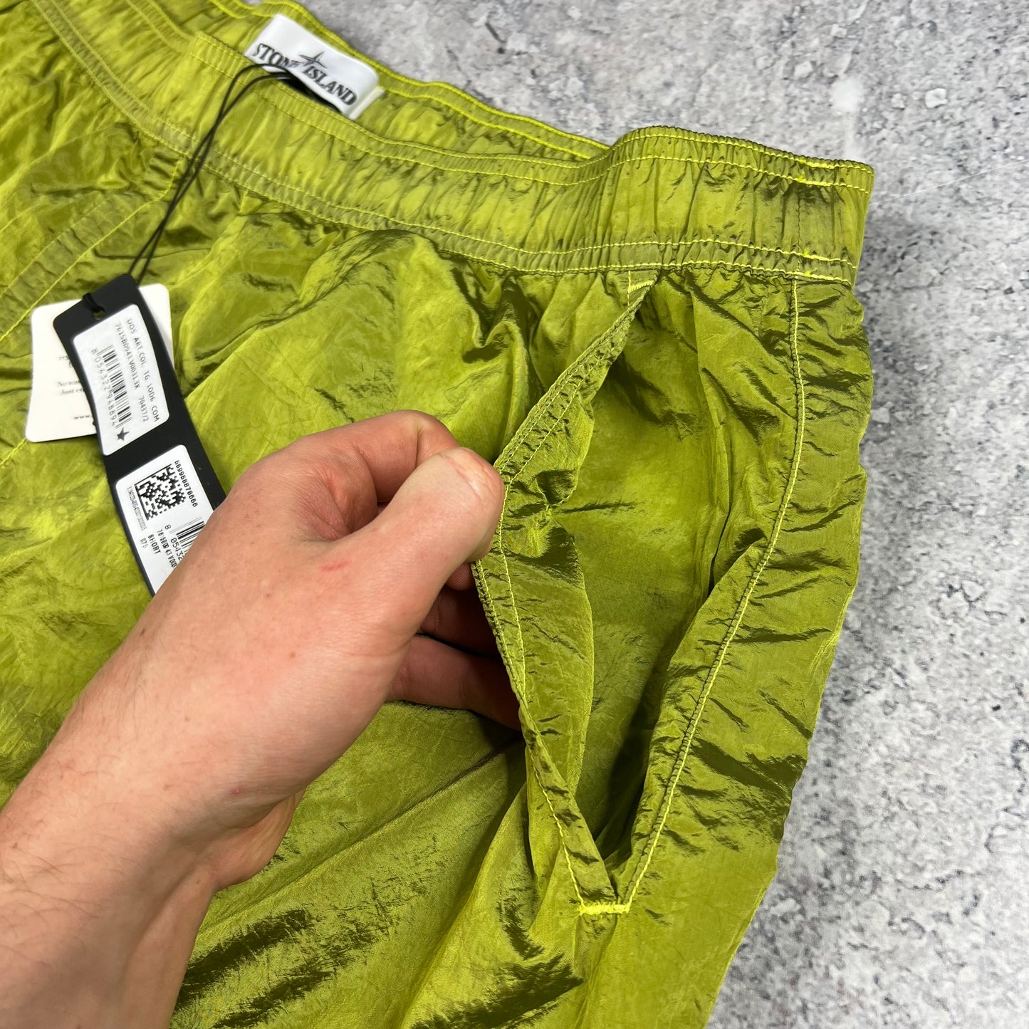 Stone Island Lime Nylon Metal Swimshorts 3XL 36-38” BNWT
