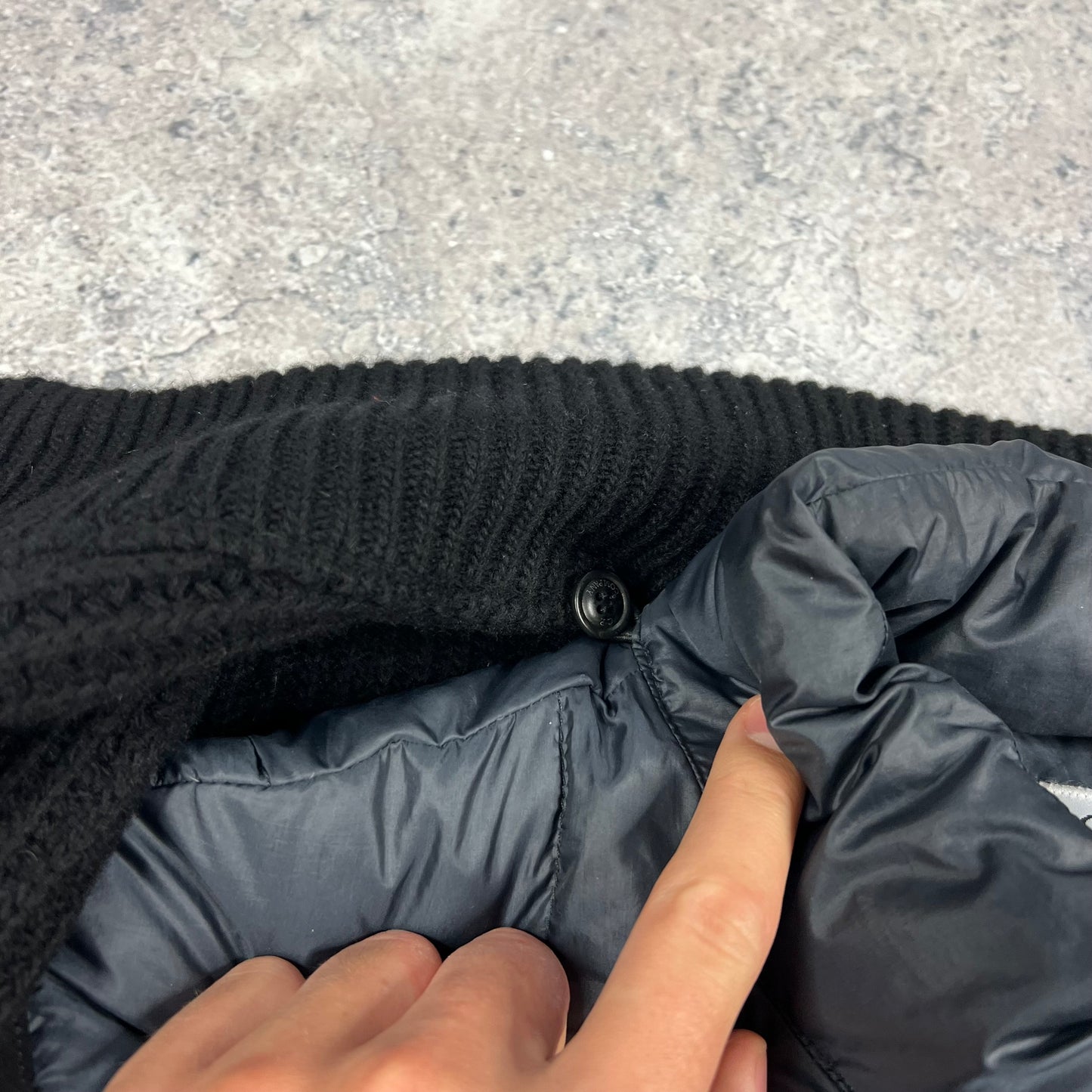 CP Company Full Zip Knit w/Down Liner Size 58- L/XL 24.25”