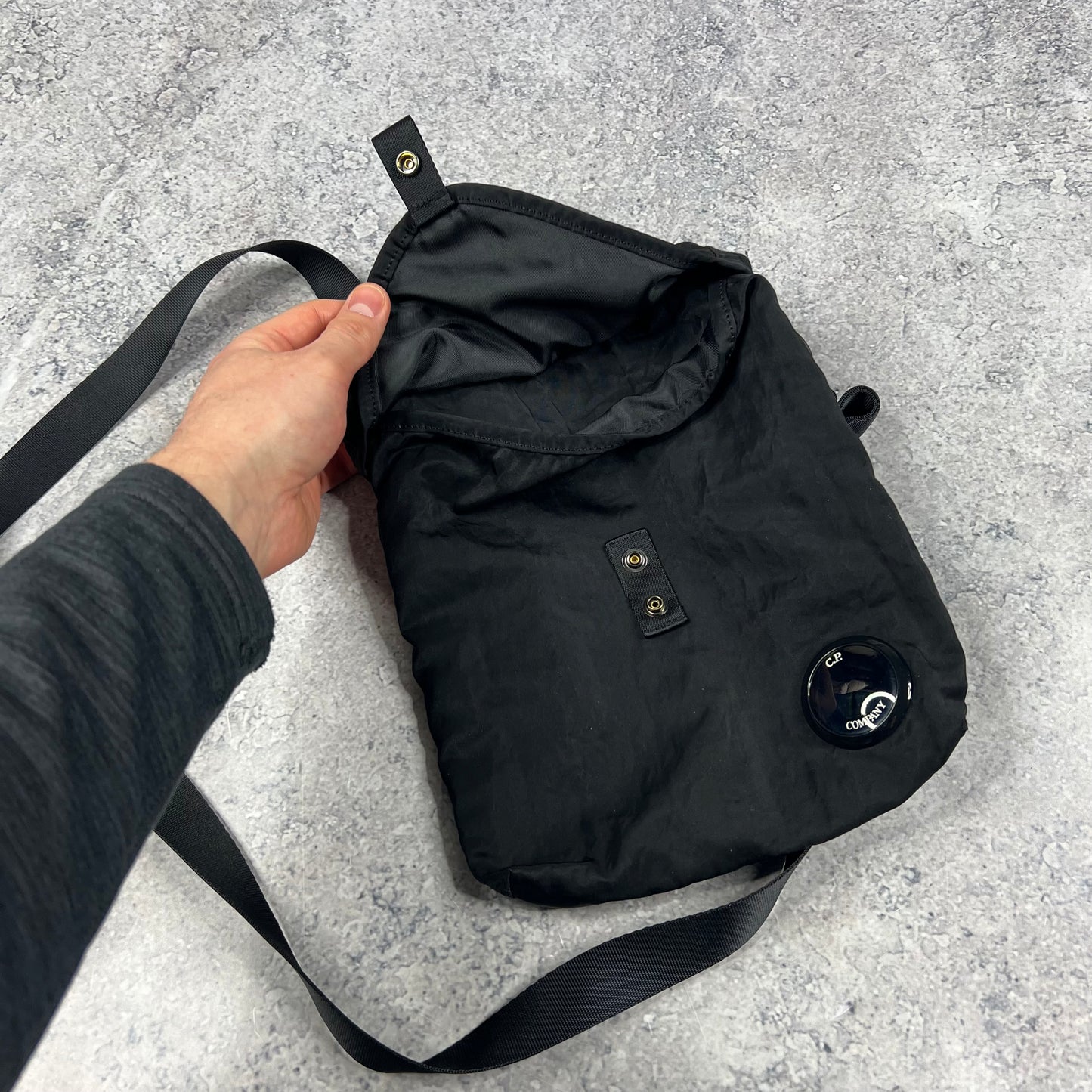 CP Company Black Chrome Lens Bag