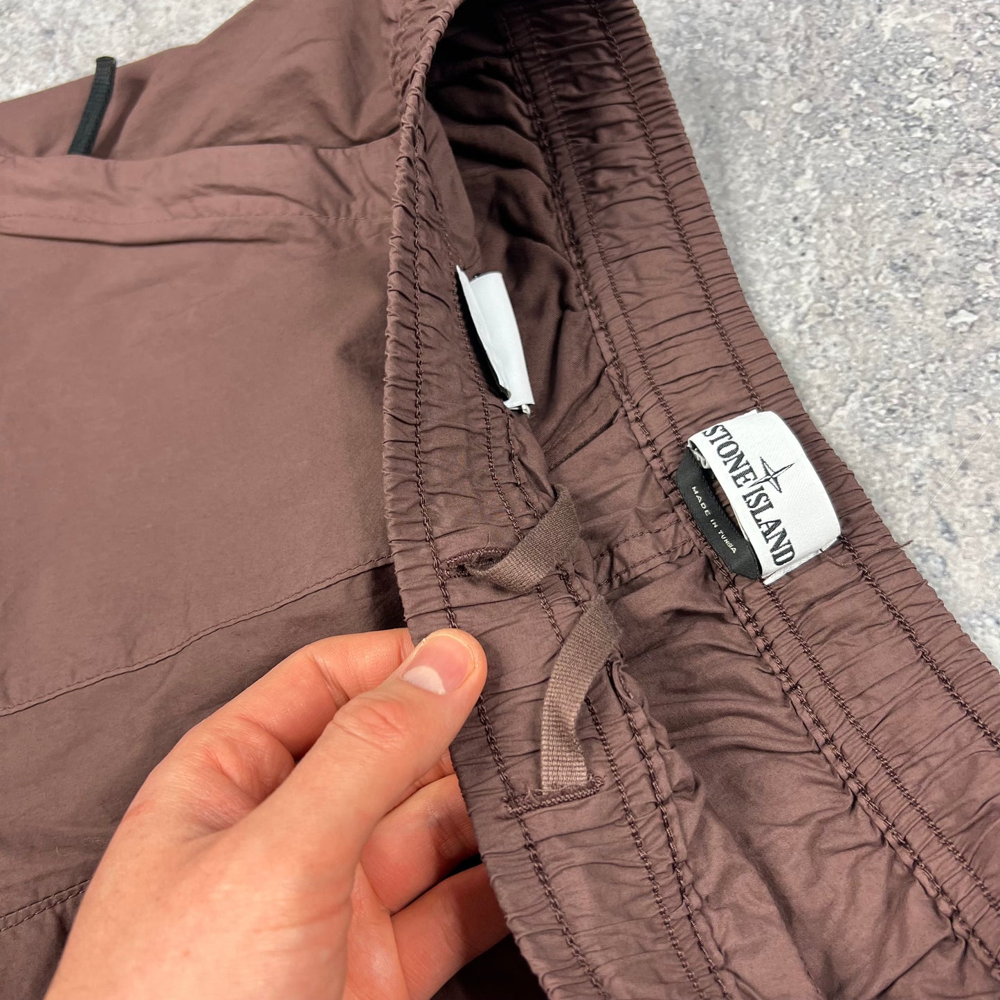 Stone Island Burgundy Cargo Shorts W30-32”