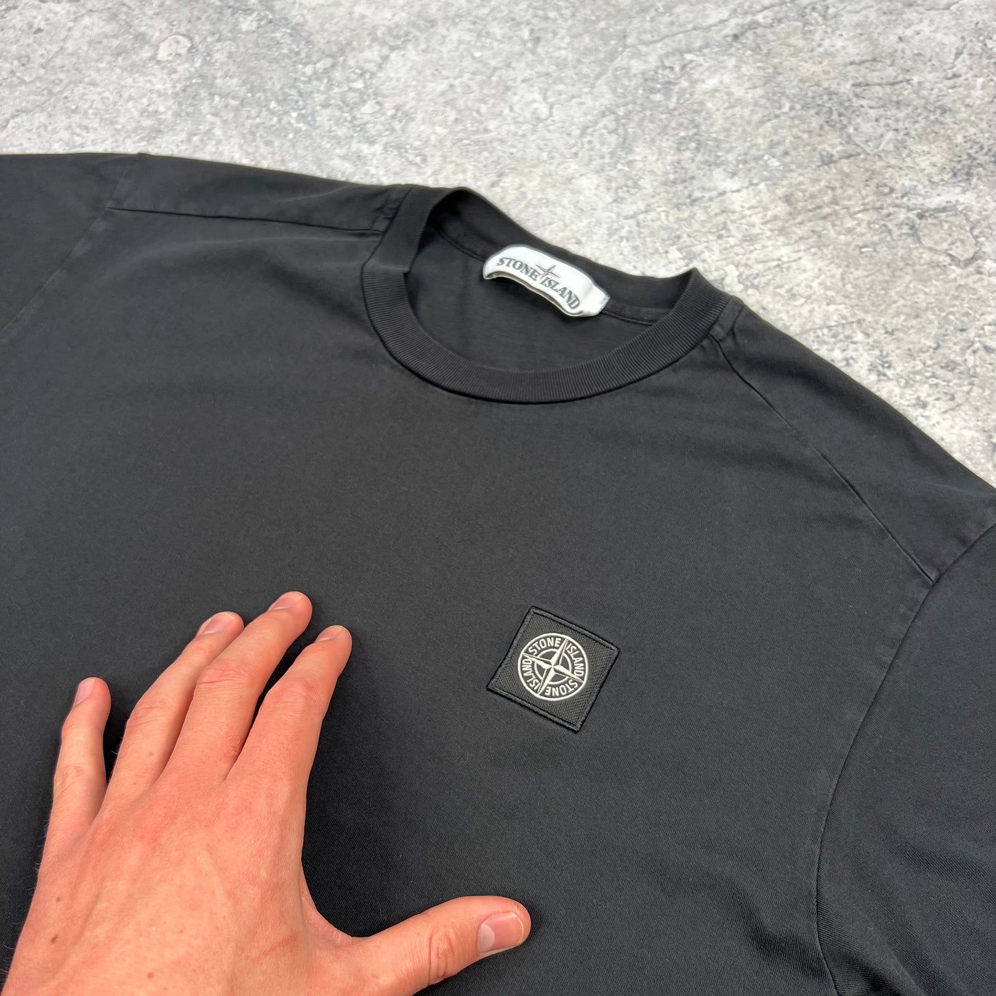 Stone Island Black Patch T-Shirt Small 19”