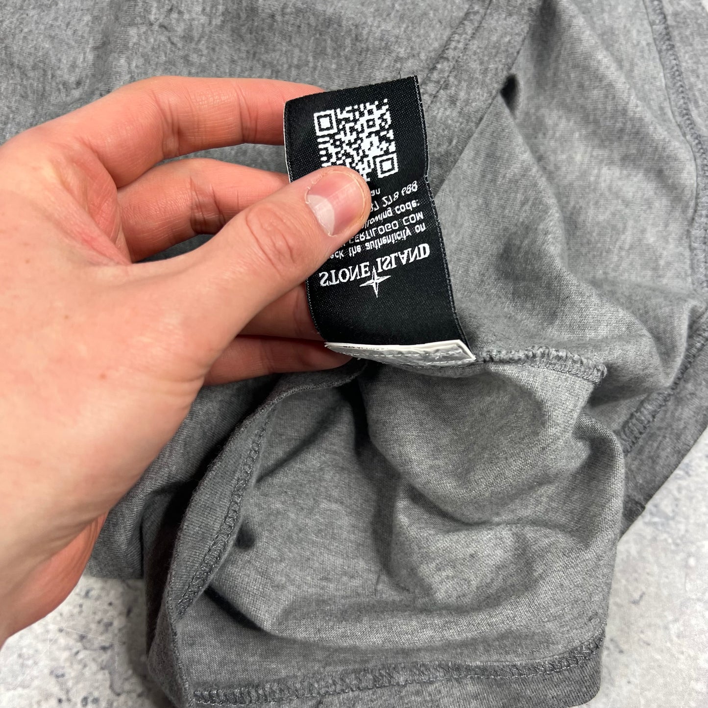 Stone Island Grey Dust Treatment T-Shirt Medium 20.5”