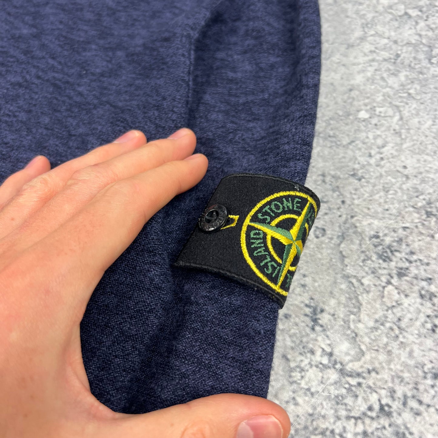 Stone Island Navy Knit Sweatshirt XL 23”