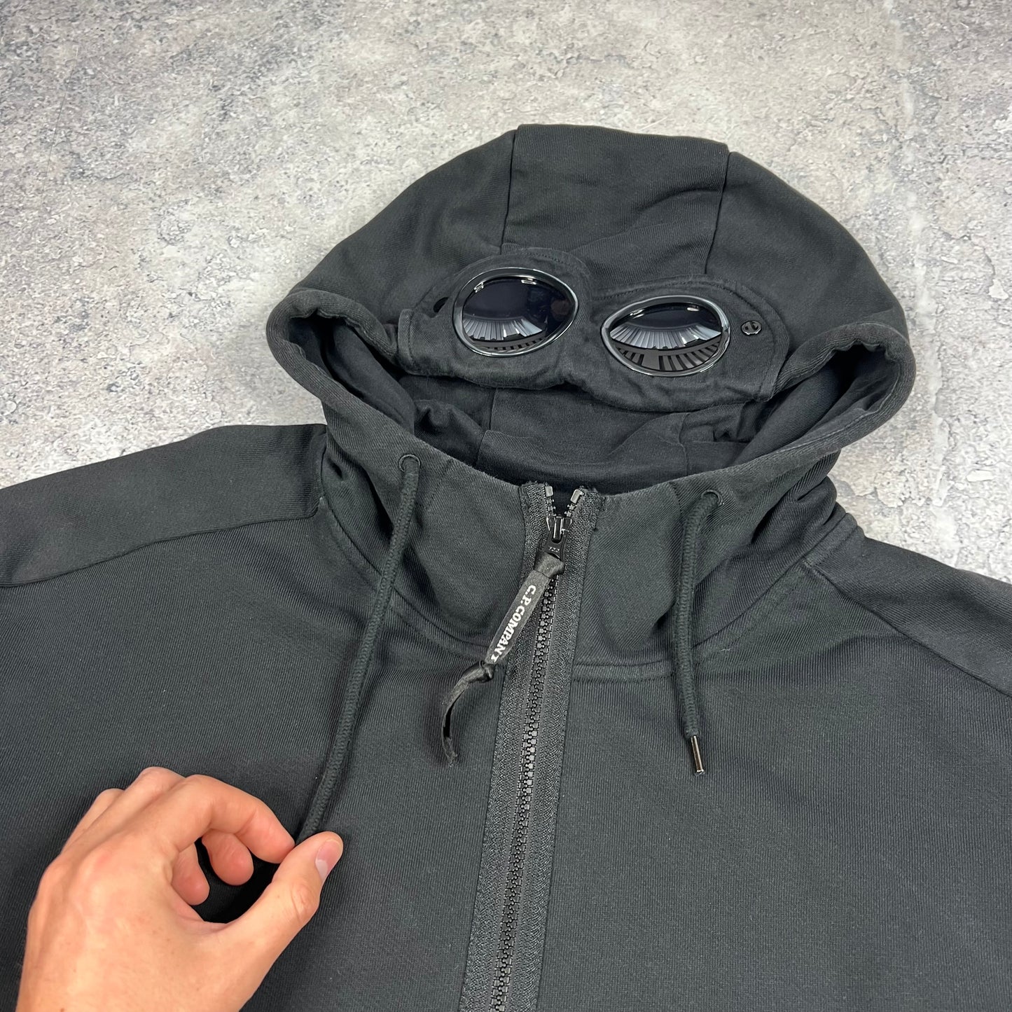 CP Company Black Goggle Hoodie 3XL 26.5”