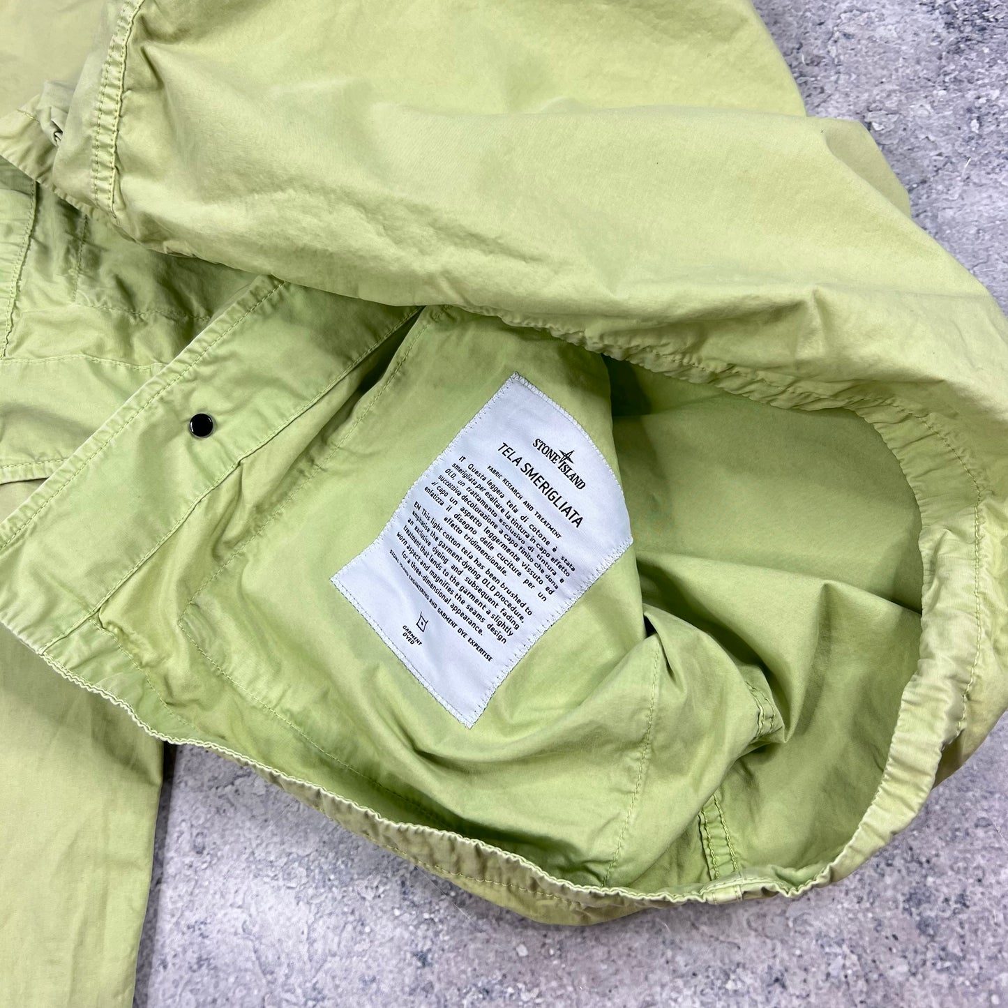 Stone Island Green Tela Smerigliata Jacket Large 22.5”