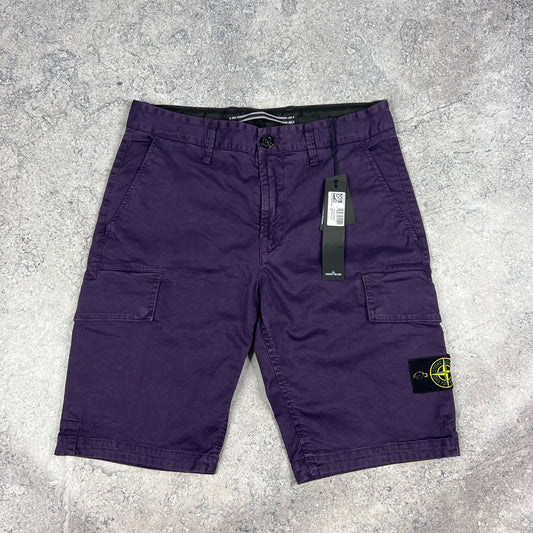 Stone Island Purple Cargo Shorts W29-30” BNWT