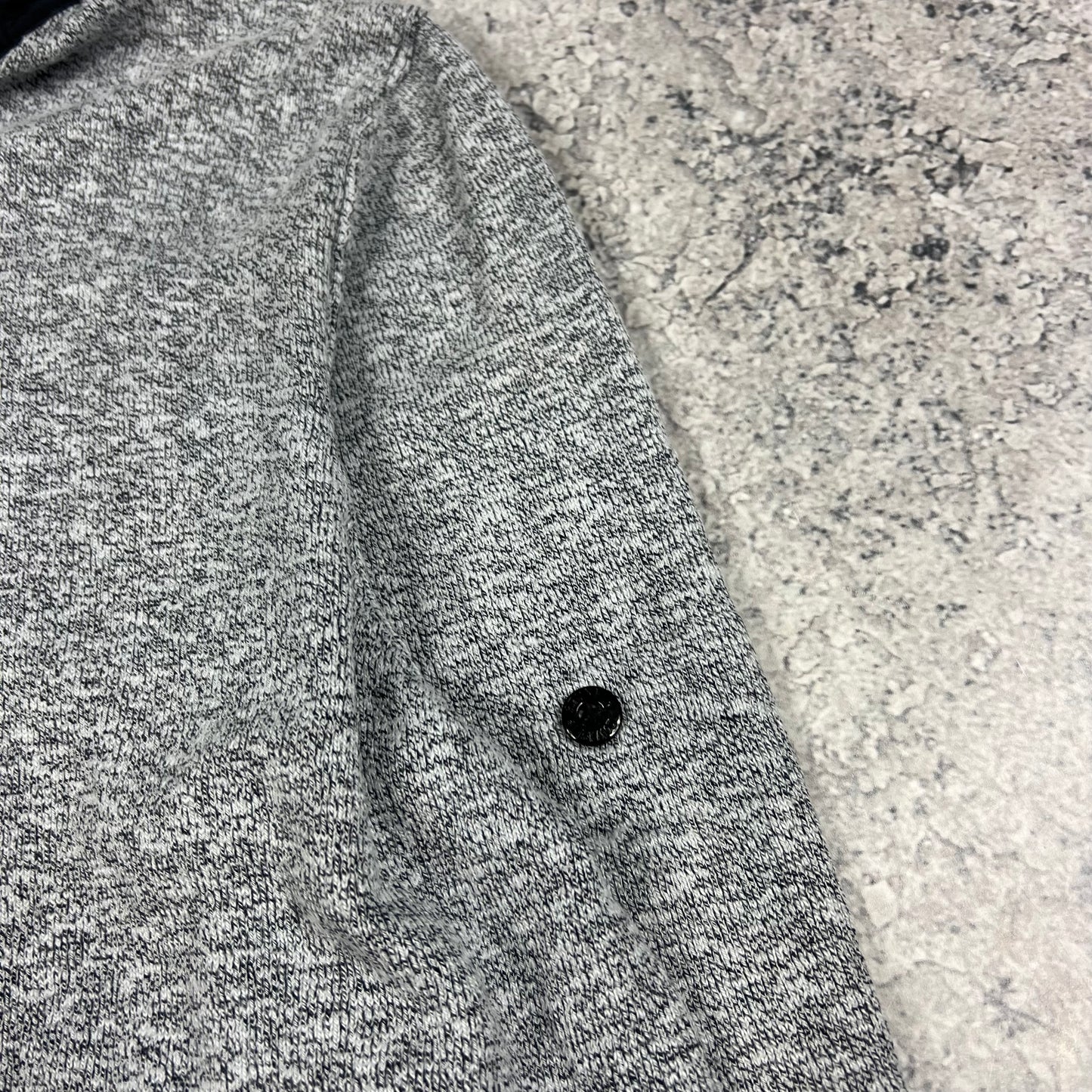 Stone Island Blue Full Zip Hooded Knit Sweatshirt XL 21.5”