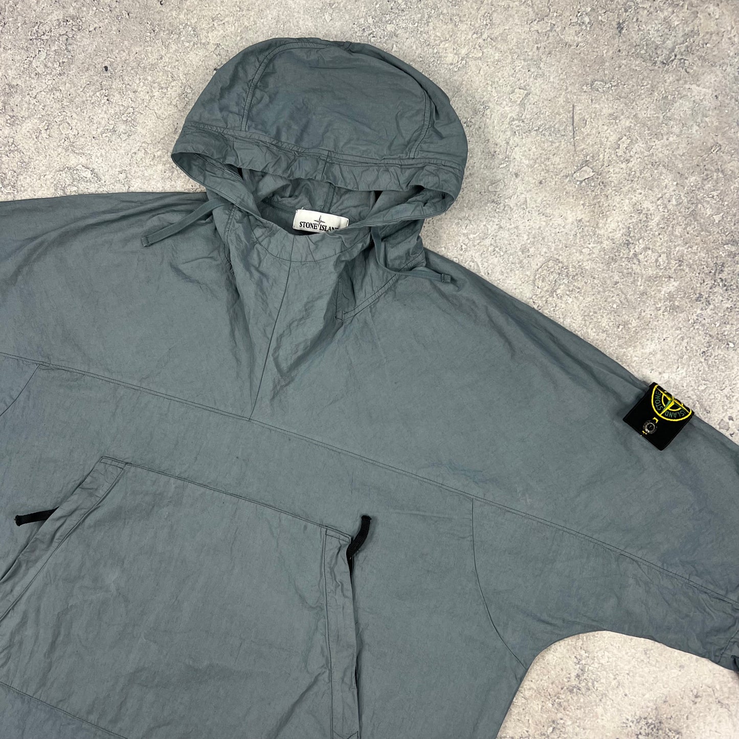 Stone Island Blue Poncho Hooded Smock Large 26”