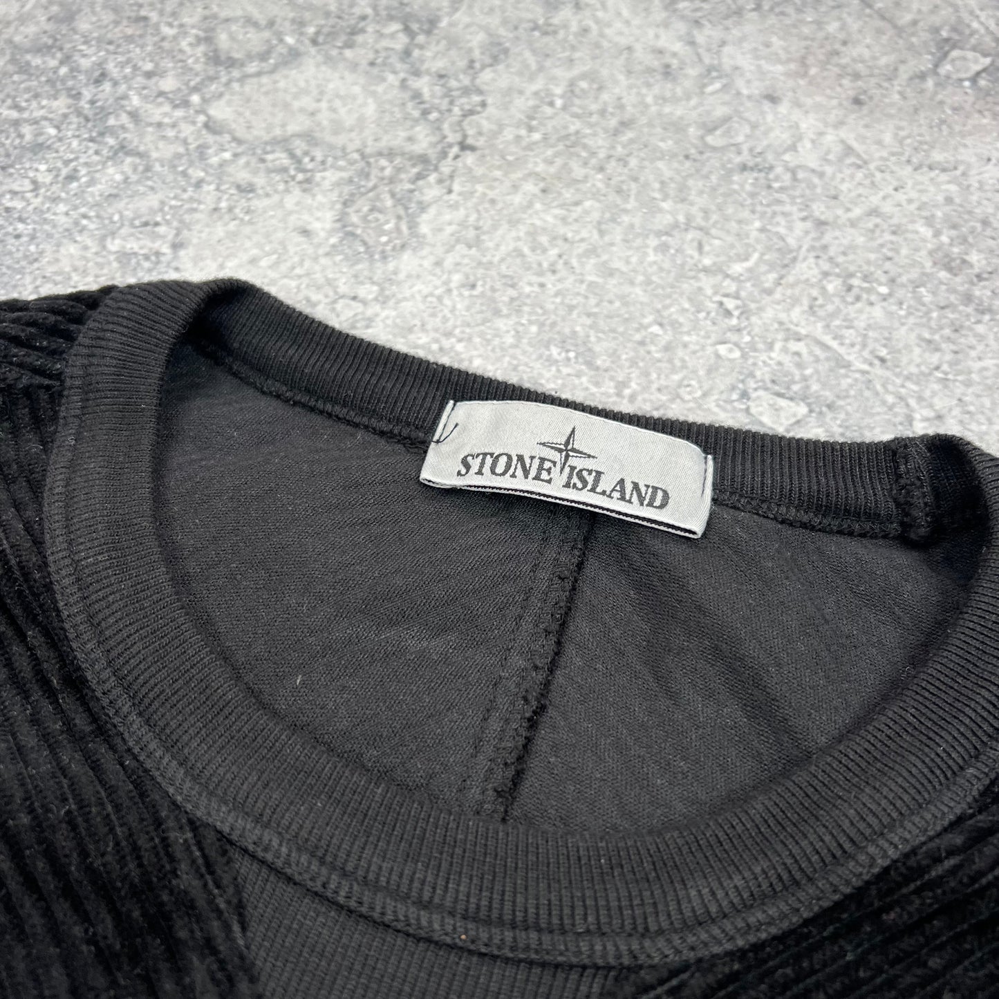 Stone Island Black Corduroy Pullover Large 25”