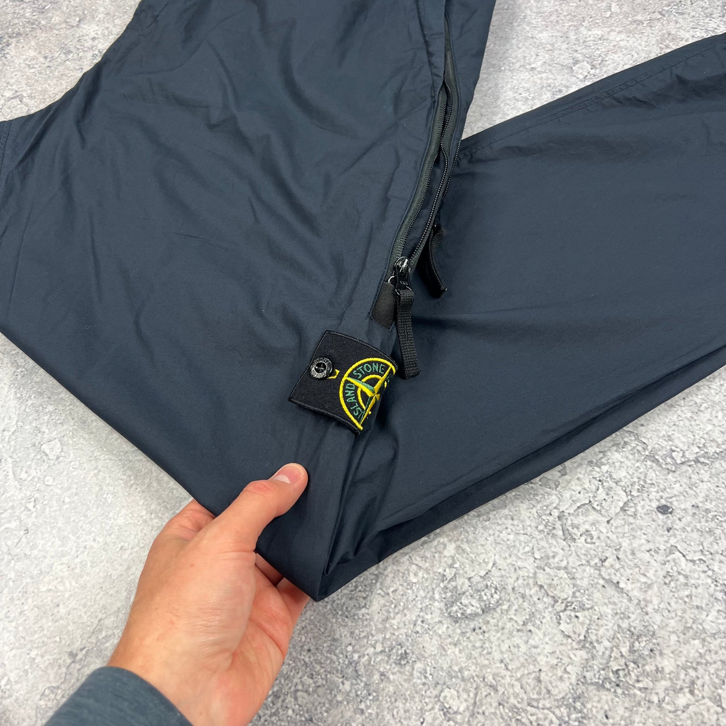 Stone Island Navy Cuffed Cargo Trousers W38”