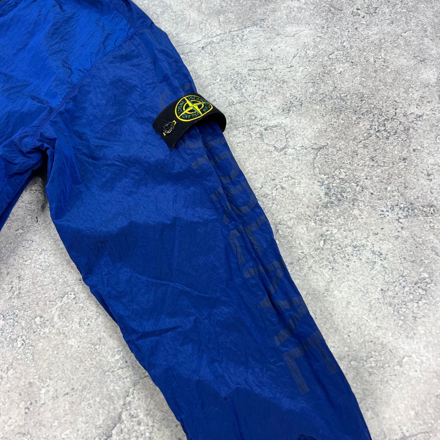 Stone Island x Supreme Blue Nylon Metal Jacket Small 21.75”
