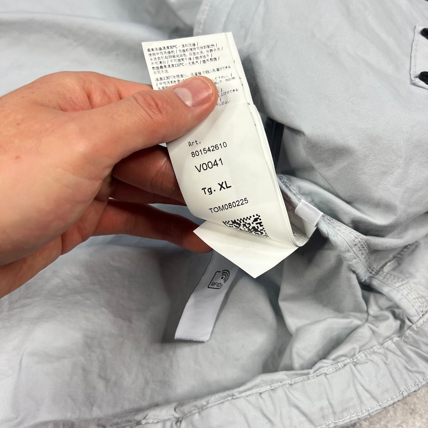 Stone Island Sky Blue Supima Cotton Hooded Jacket XL 23.75”