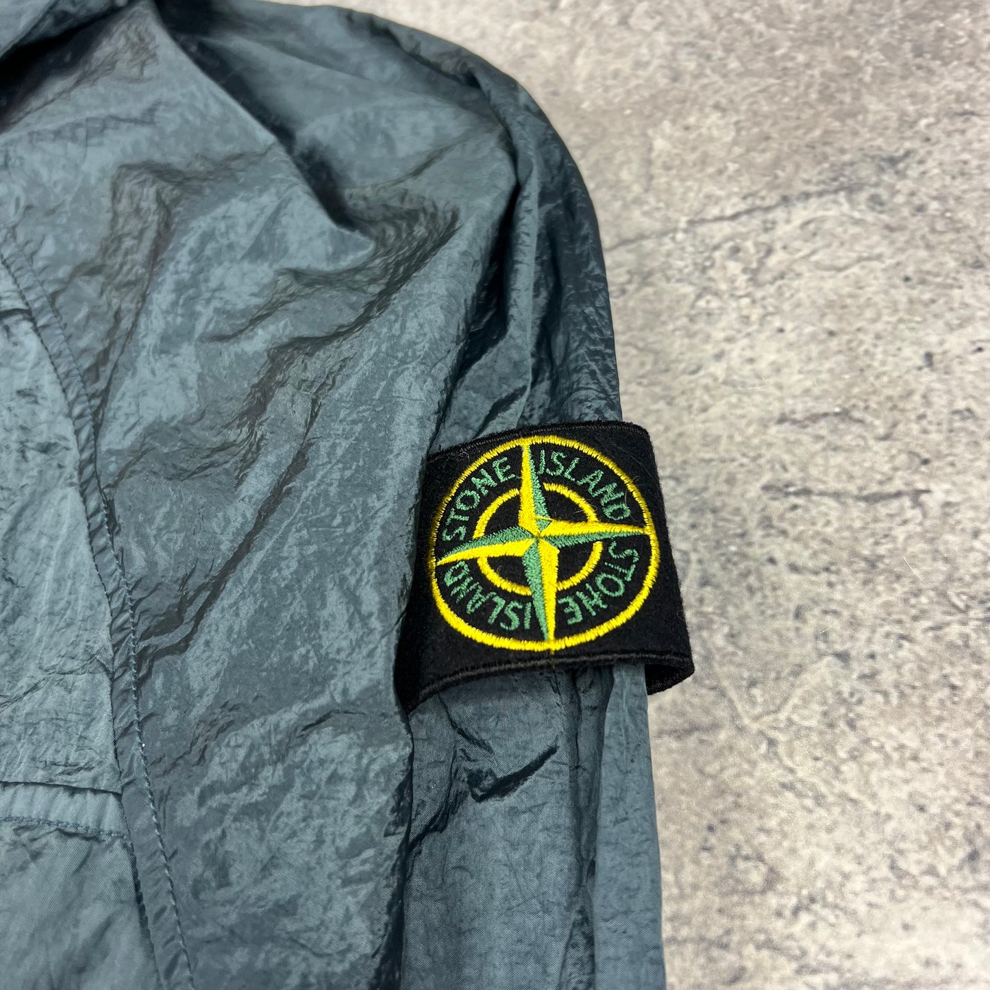Stone Island Blue Nylon Metal Econyl Smock Large 24.75”