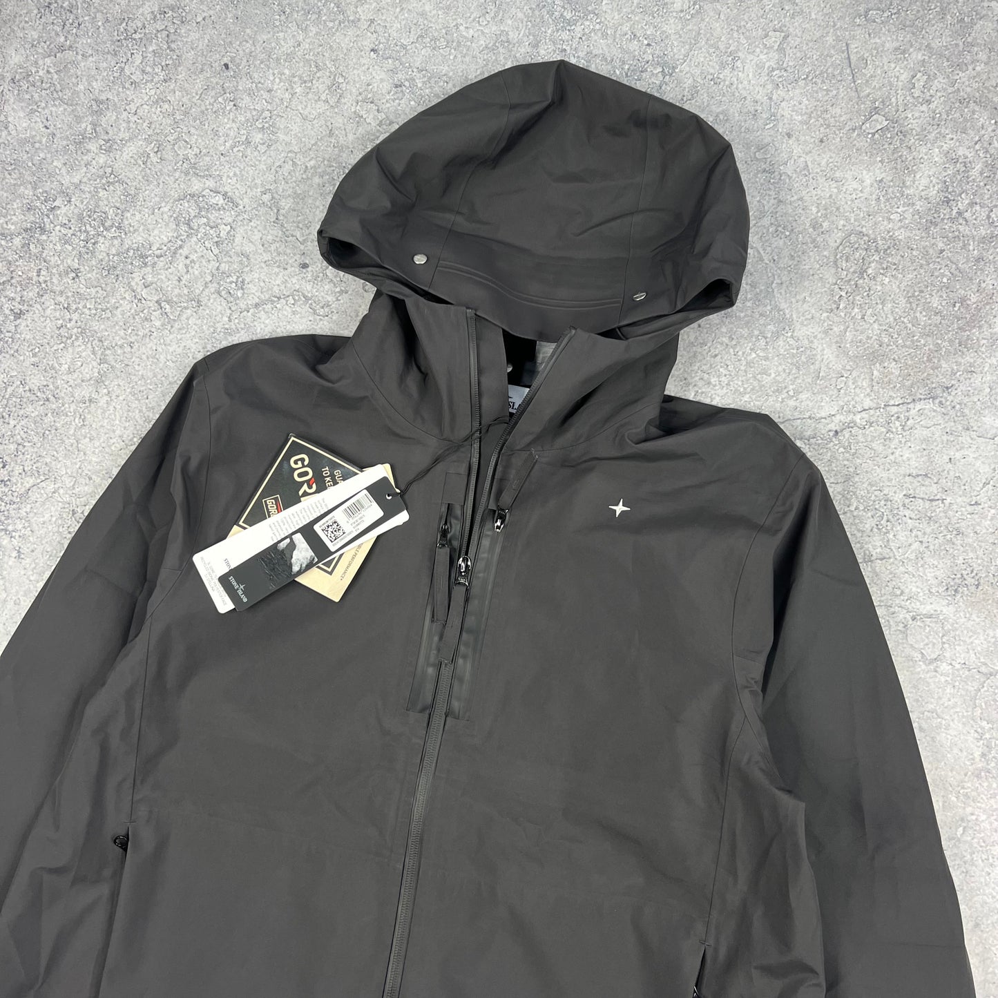 Stone Island Dark Grey Stellina Goretex Jacket Medium 22.75” BNWT