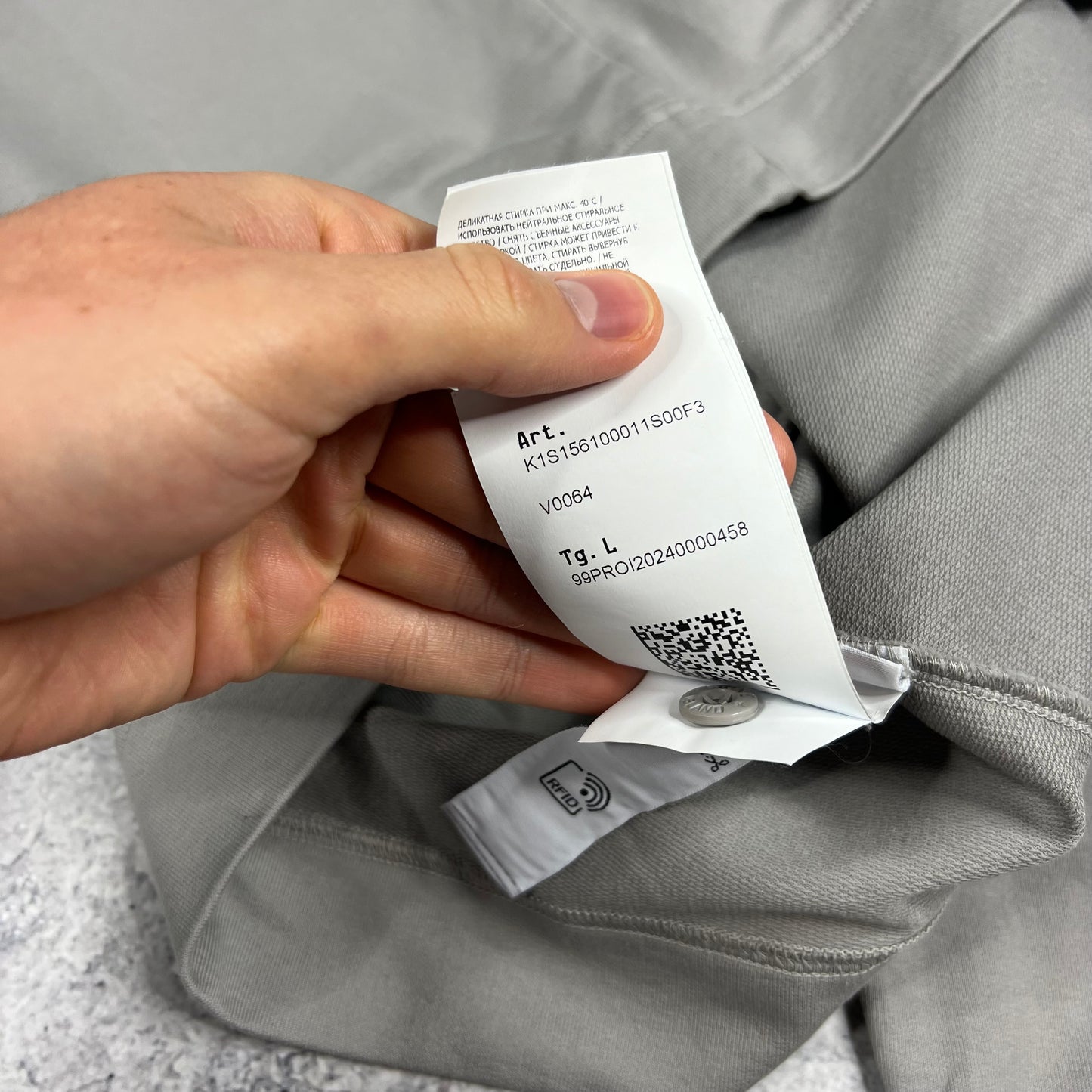 Stone Island Grey Ghost Sweatshirt Large 23.25” BNWT