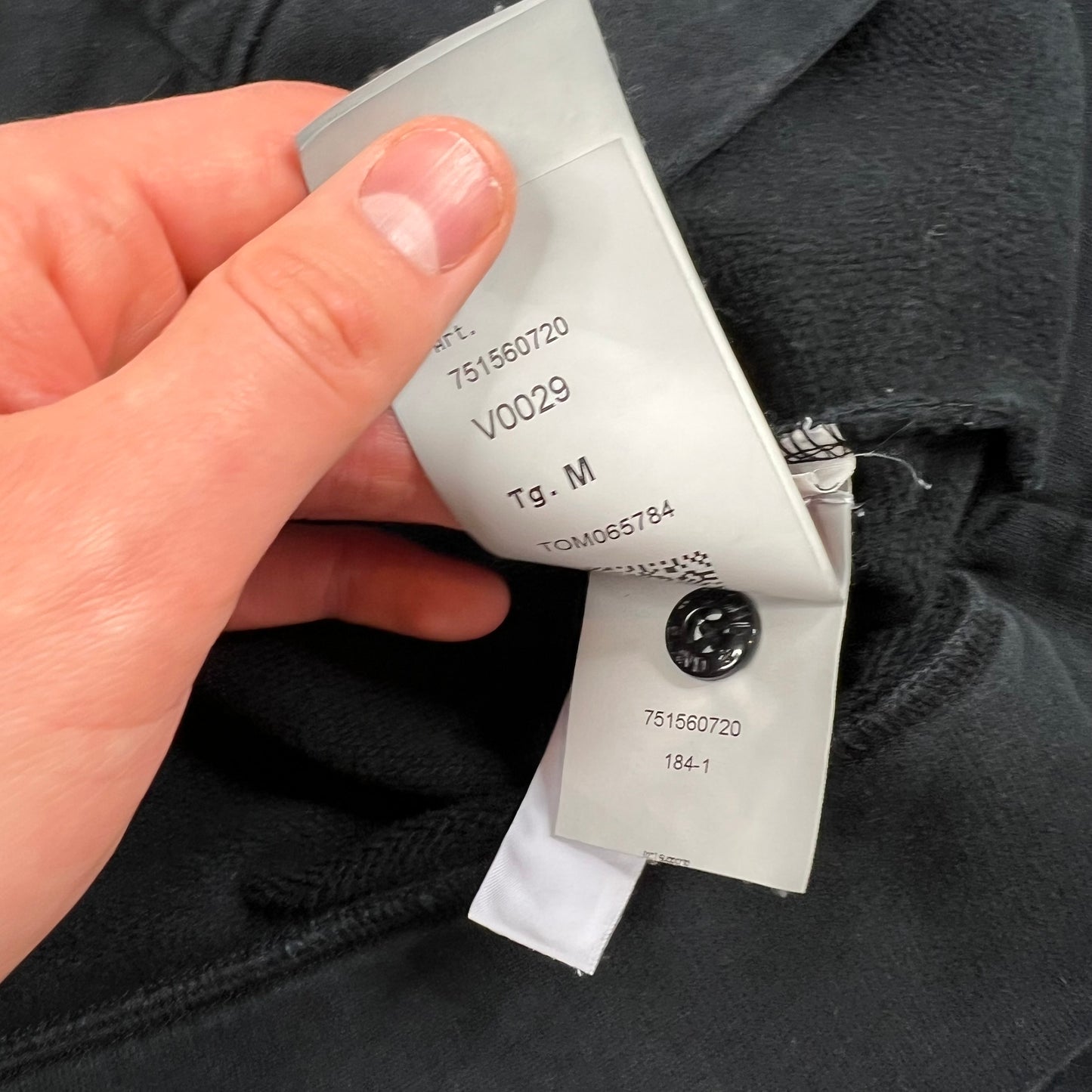 Stone Island Black Quarter Zip Sweatshirt Medium 22”