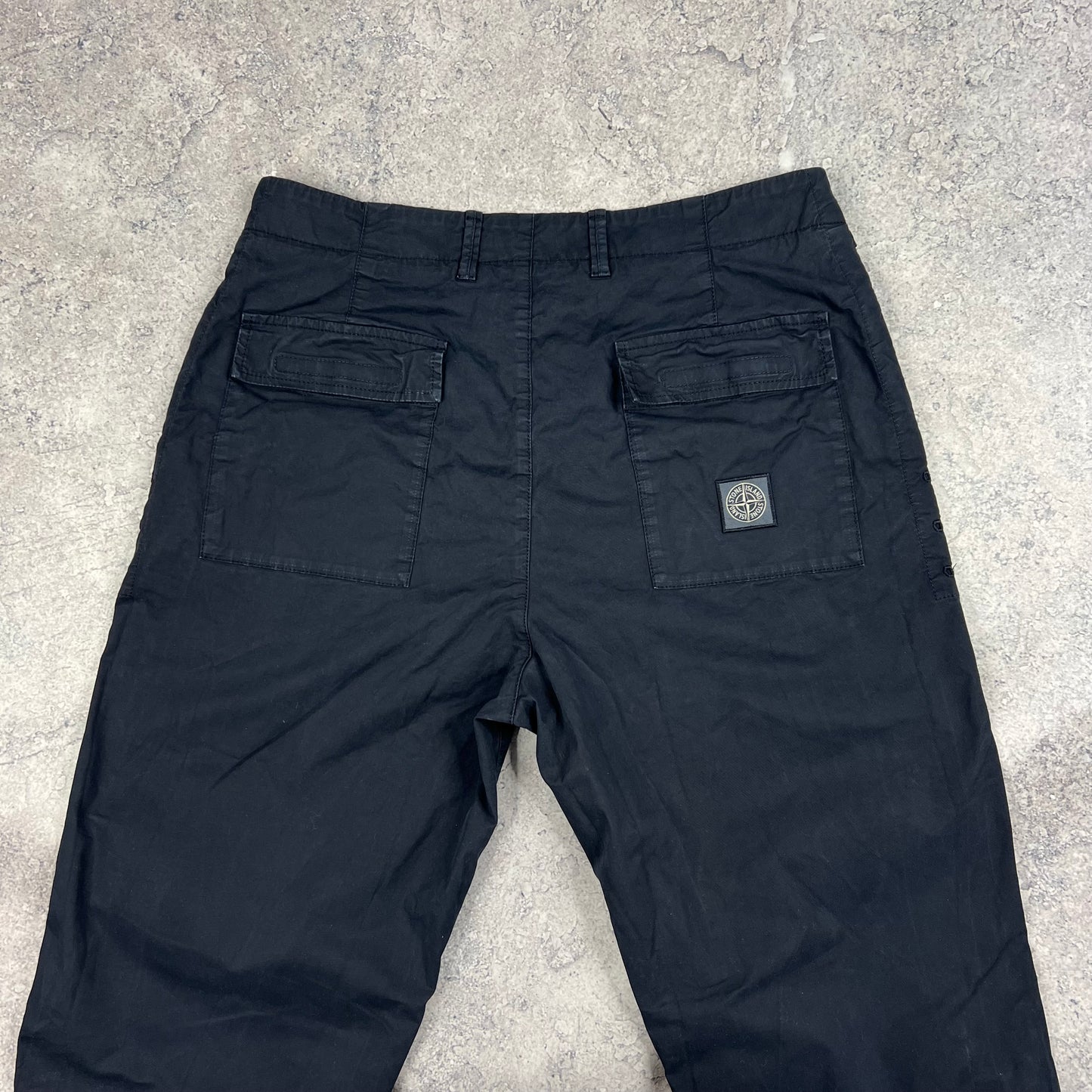 Stone Island Navy Patch Trousers 32”