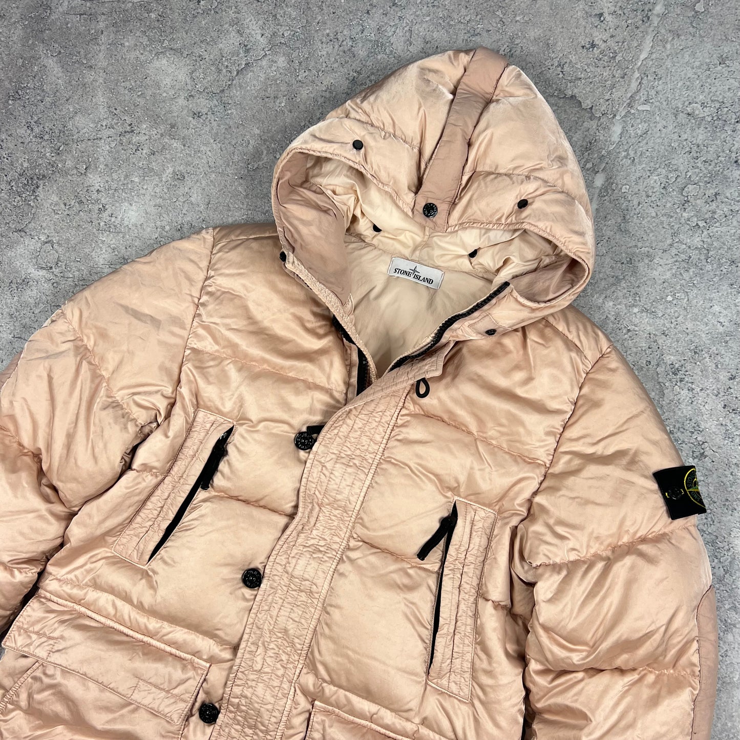 Stone Island Nylon Raso Down TC Down Jacket Small 21.75”