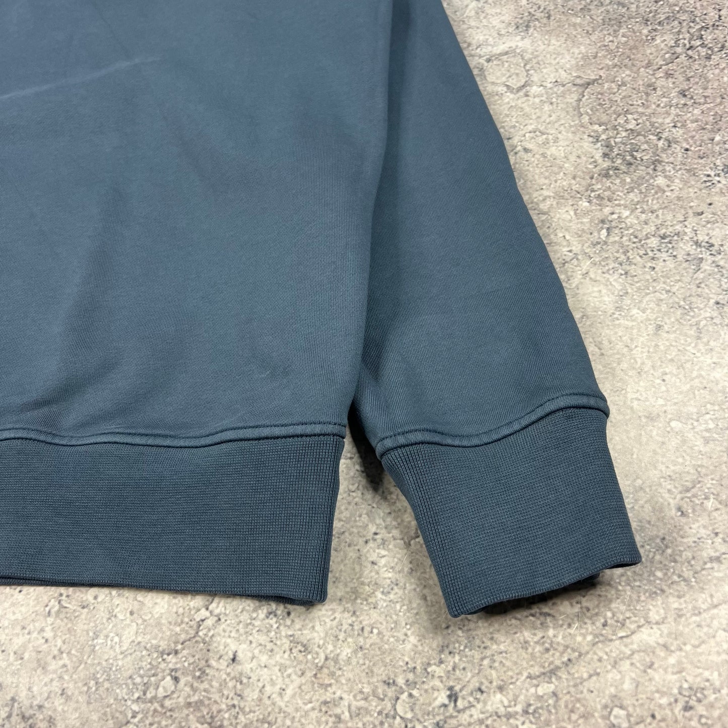 Stone Island Blue Quarter Zip Sweatshirt Small 20.25”