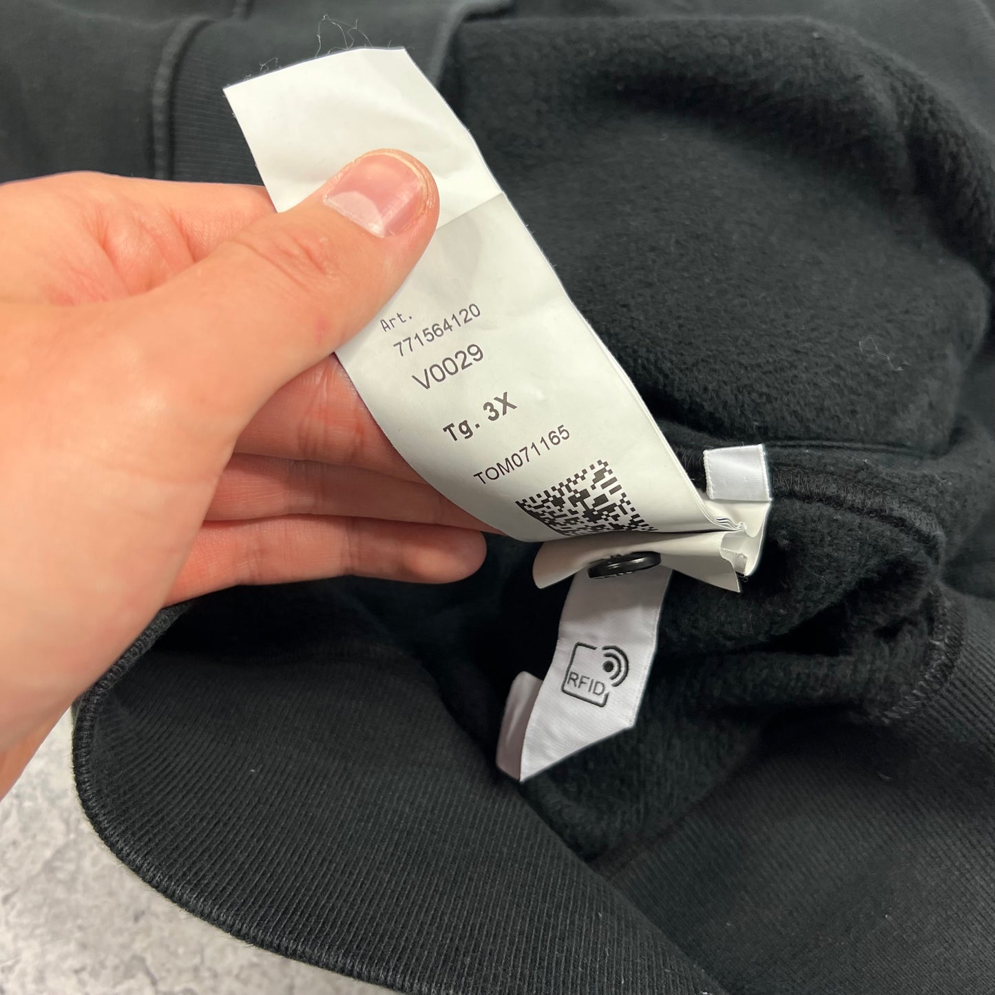Stone Island Black Pullover Hoodie 3XL 27.5”