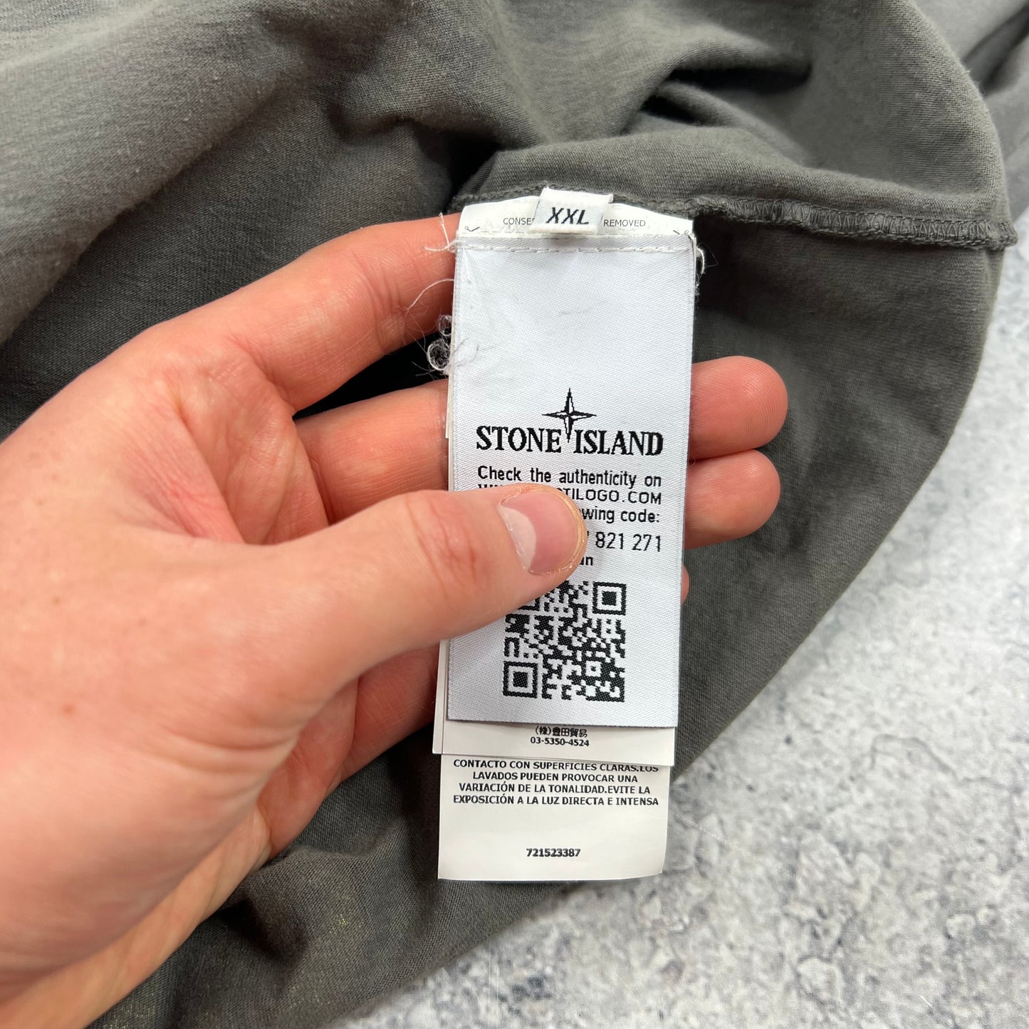 Stone Island Grey Camo T-Shirt XXL 24.5”