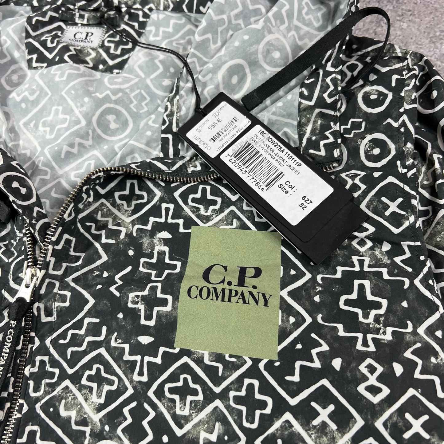 CP Company Flatt Nylon Bogolan Goggle Jacket 52 XL 24.5” BNWT